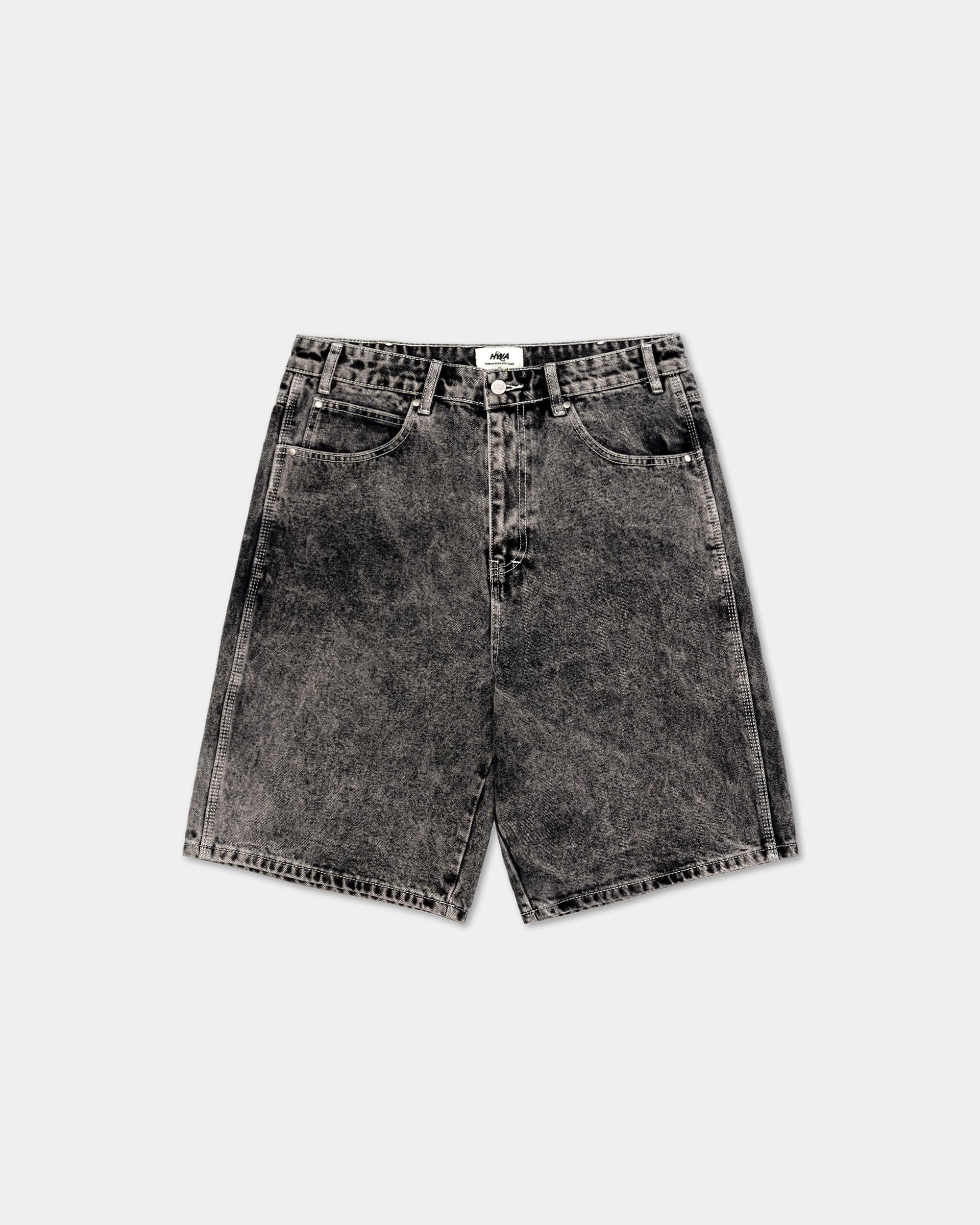Iconic Baggy Jorts - Washed Black – Human With Attitude