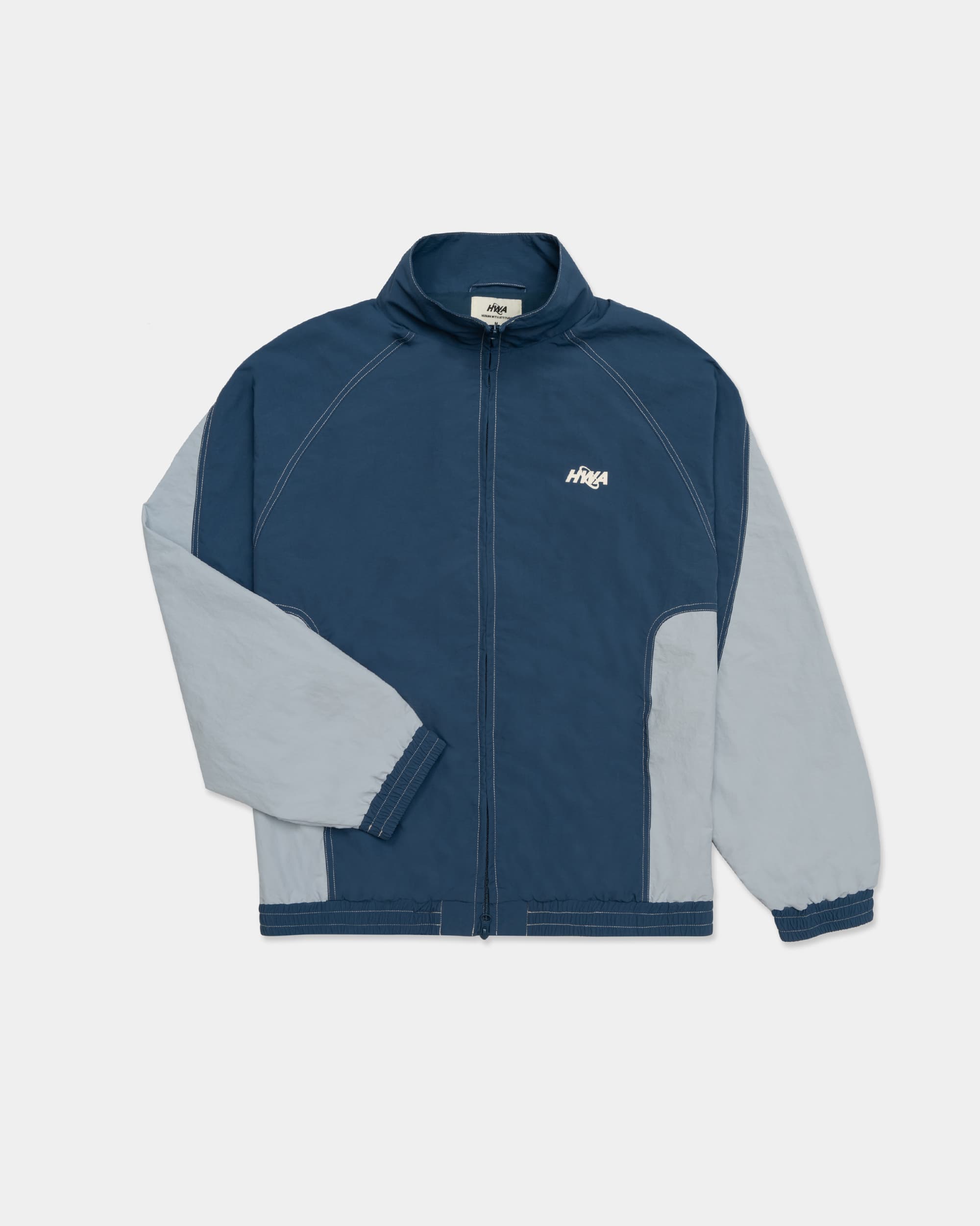 with HWA Hidden Track jacket - Blue – Human With Attitude