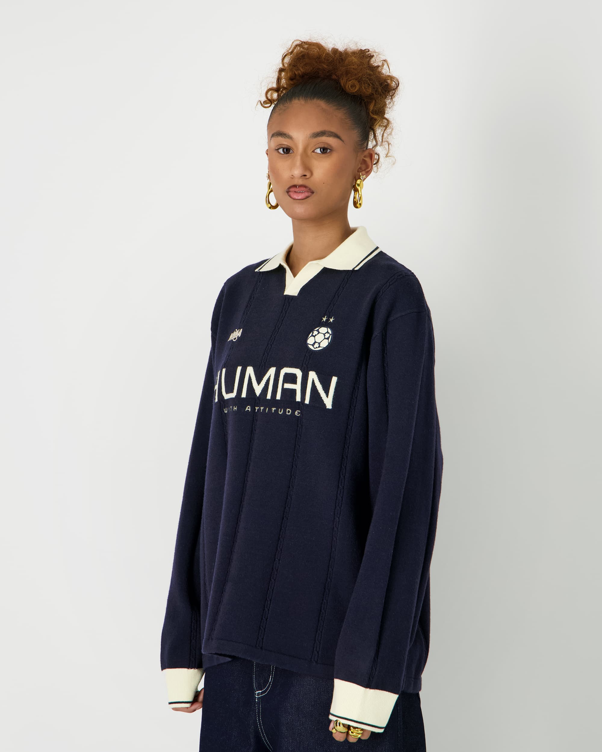 Football Knit - Navy Blue