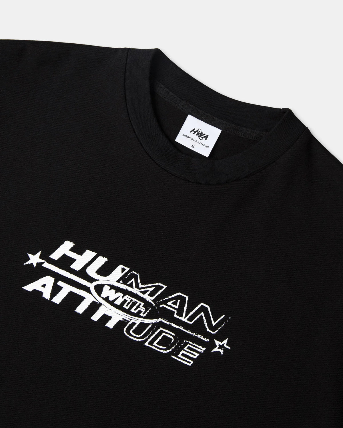 T-shirt Baseball - Noir - Human With Attitude - vue 2