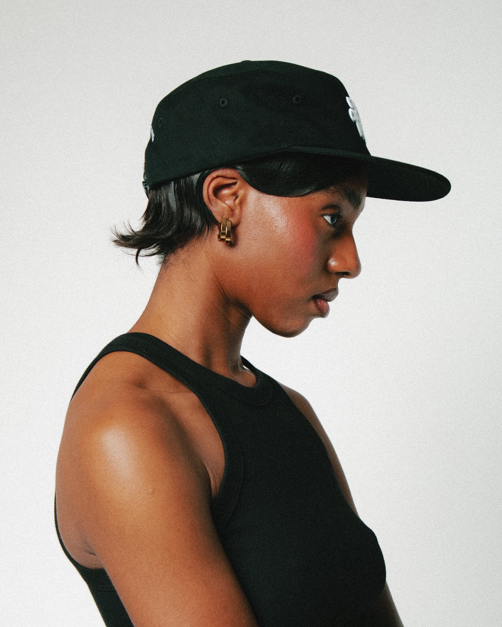 Pillbox Monogram Cap - Black