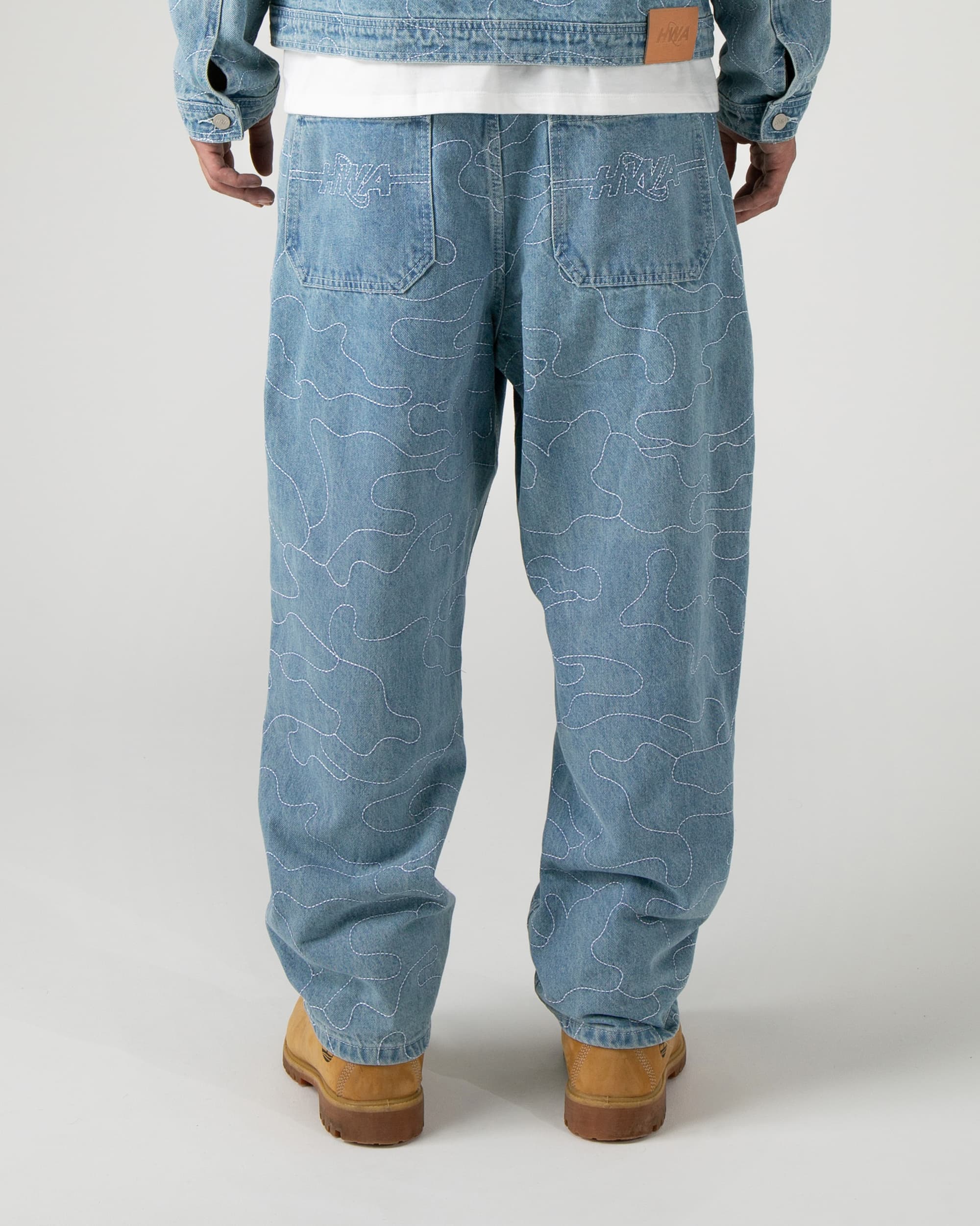 CAMO BAGGY DENIM - WASHED INDIGO