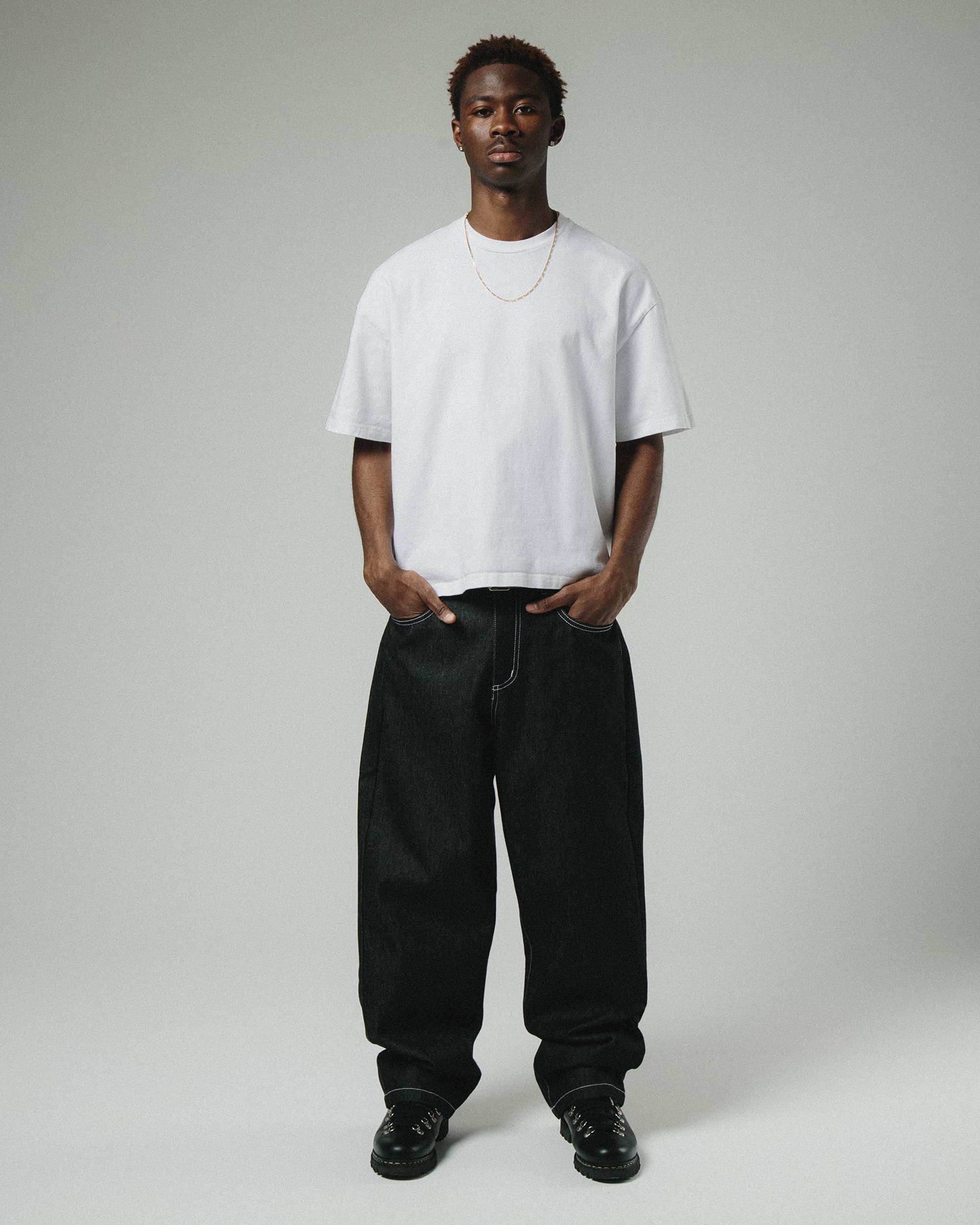 HWA Carter Baggy Raw Denim Black – Human With Attitude HWA Carter Baggy Raw Denim Black – Human With Attitude