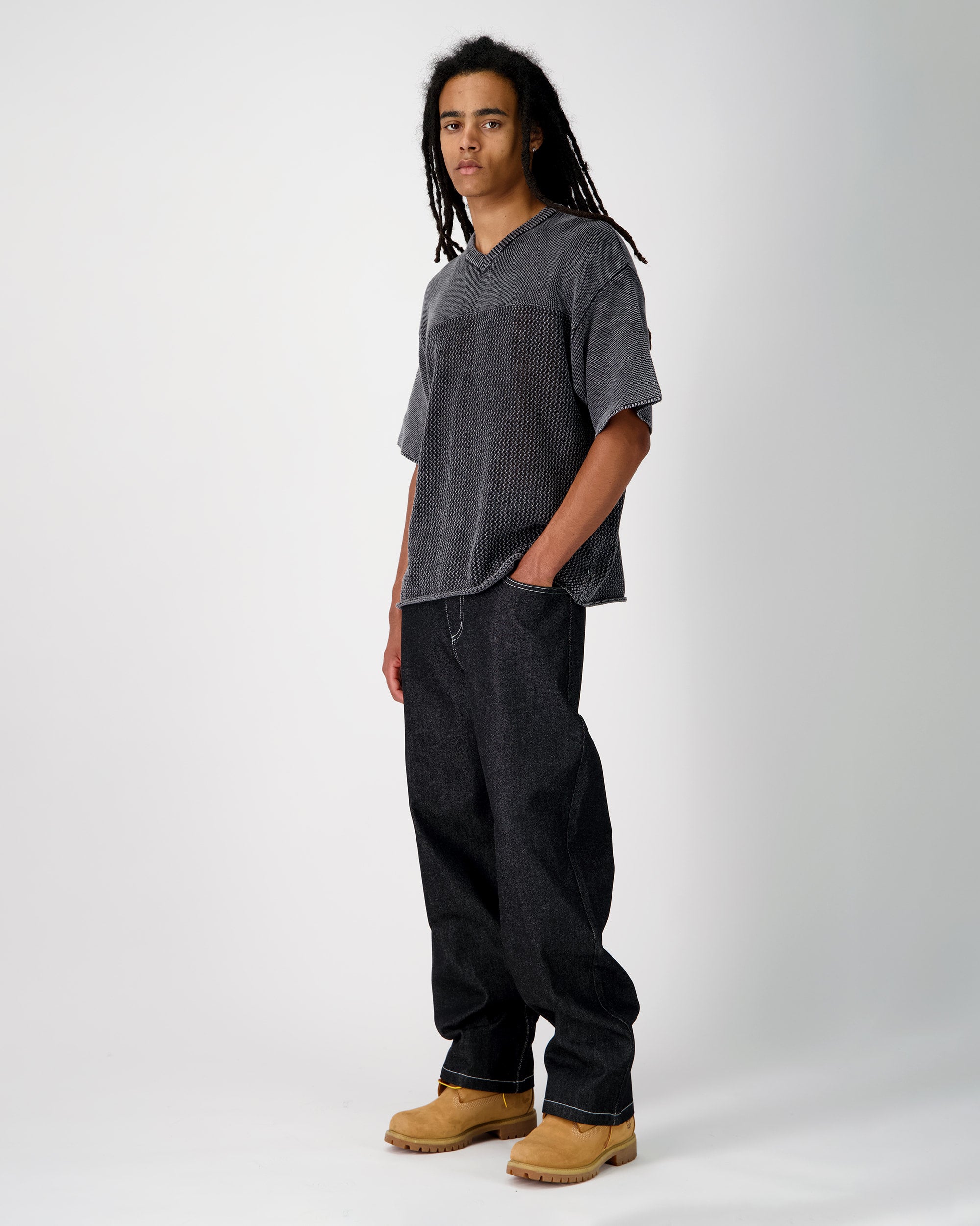 CARTER BAGGY RAW DENIM - BLACK