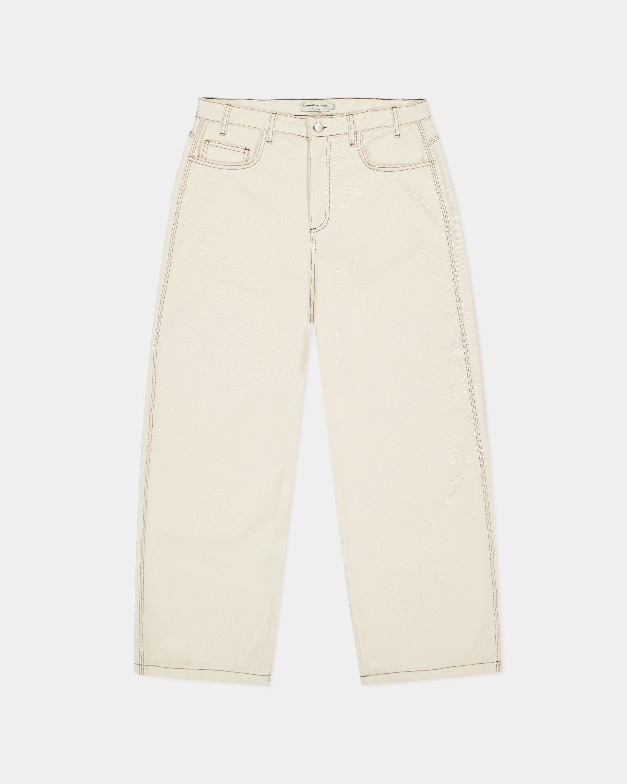 human with attitude CARTER BAGGY JEANS - OFF WHITE