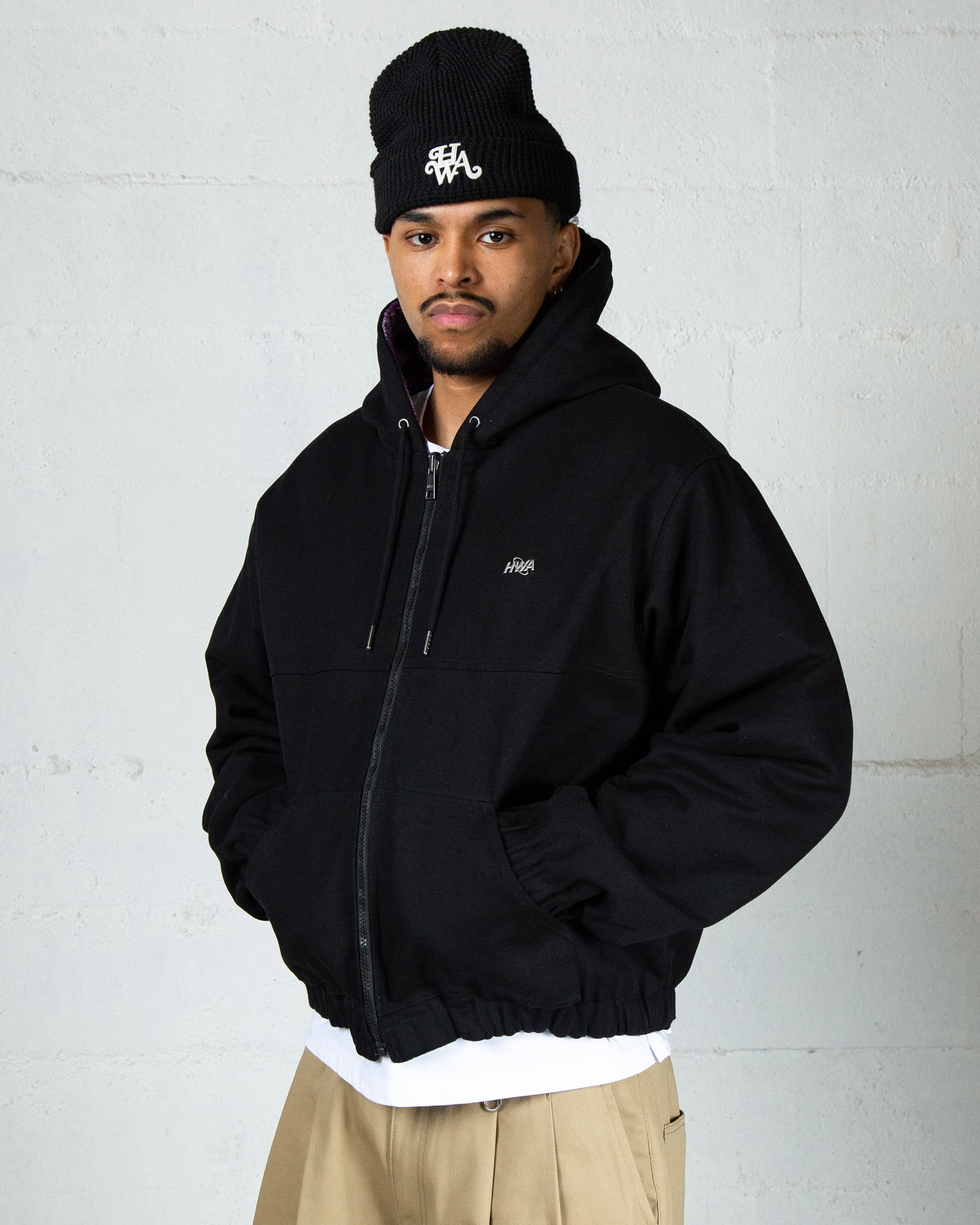 Blouson workwear à capuche réversible - Tartan