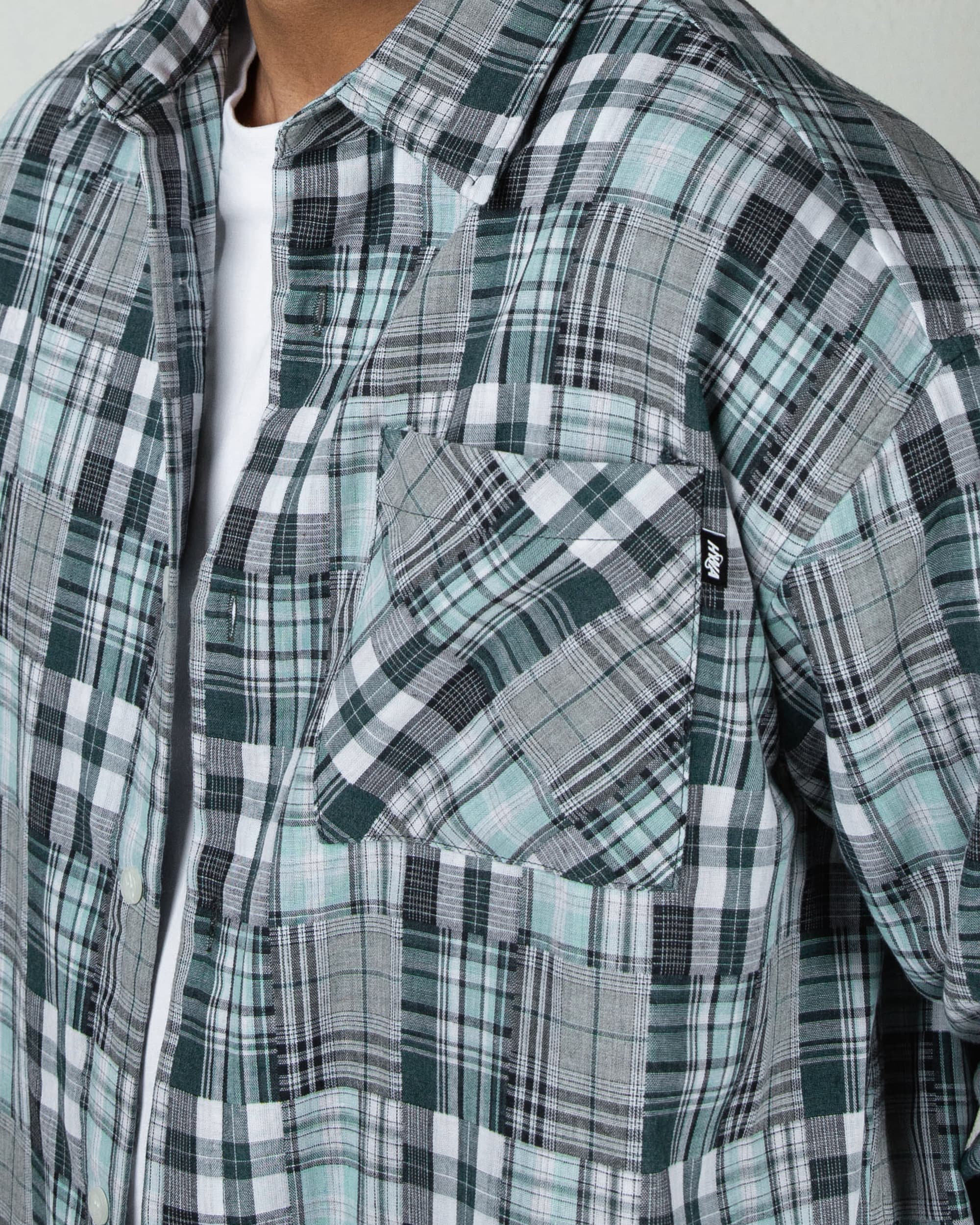 Chemise manches longues Patchwork