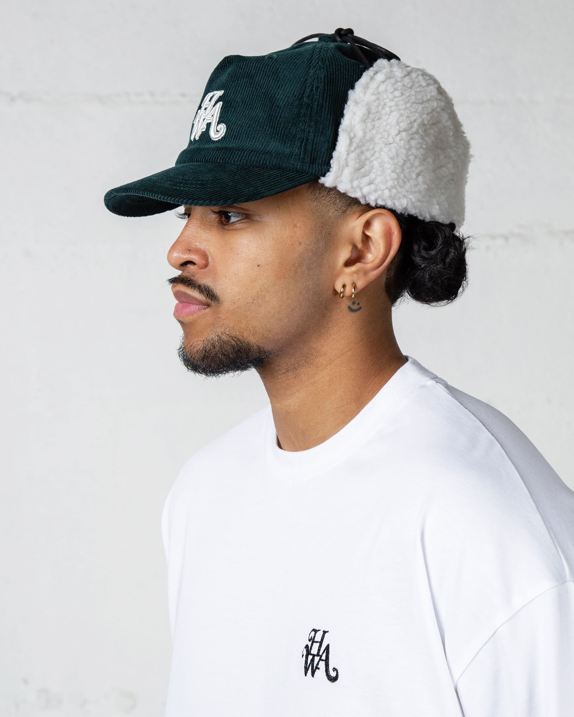 T-shirt manches longues Monogram - Blanc