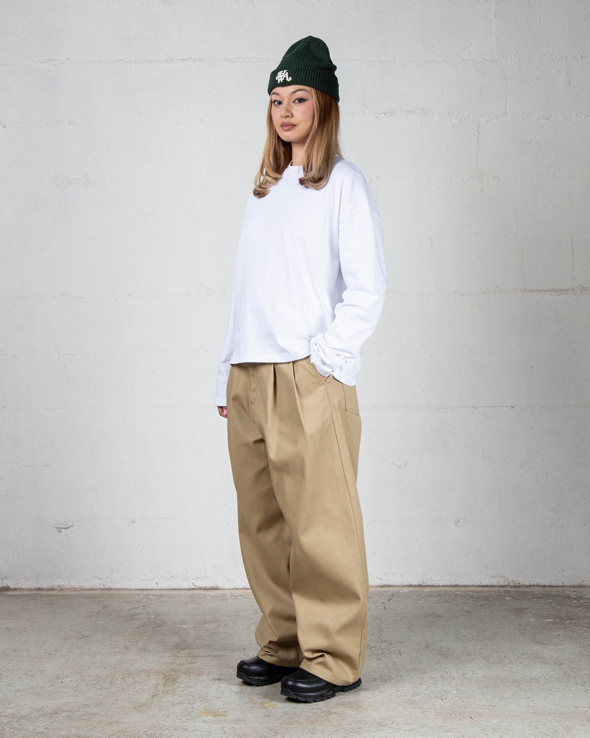 Pantalon Pleated Onigiri - Beige