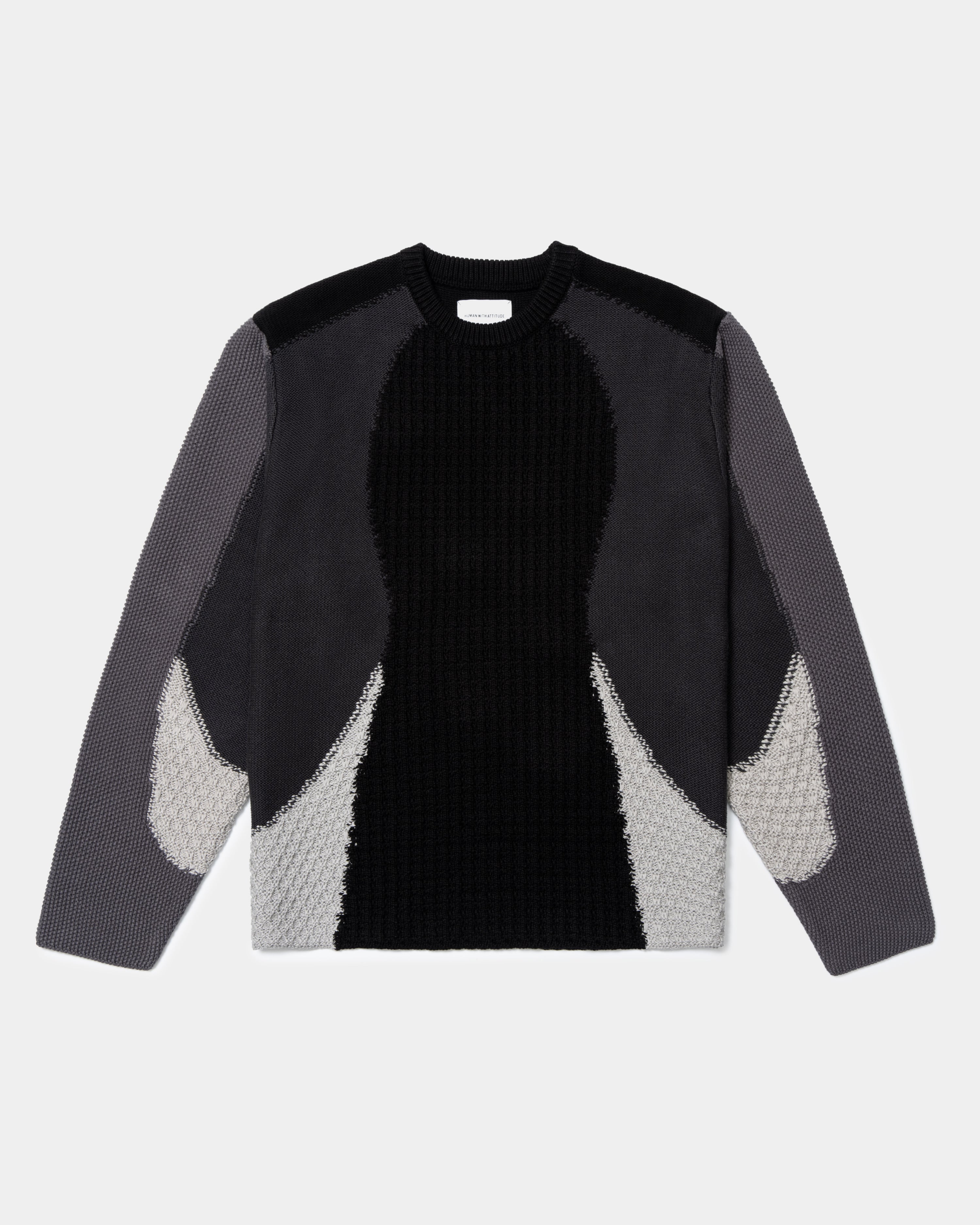 human with attitude Mosaic Sweater - Black