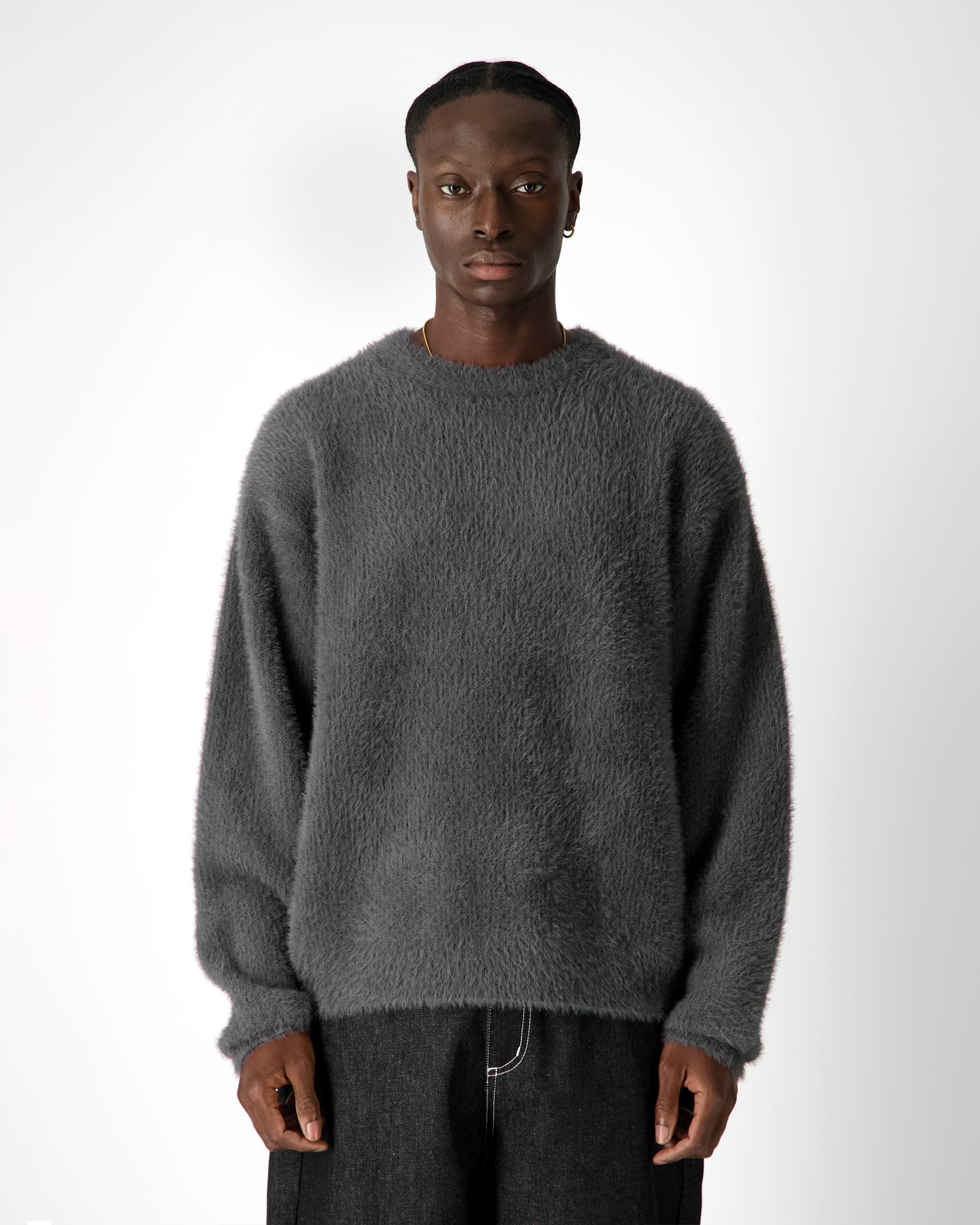 WDP Fuzzy Sweater - Charcoal