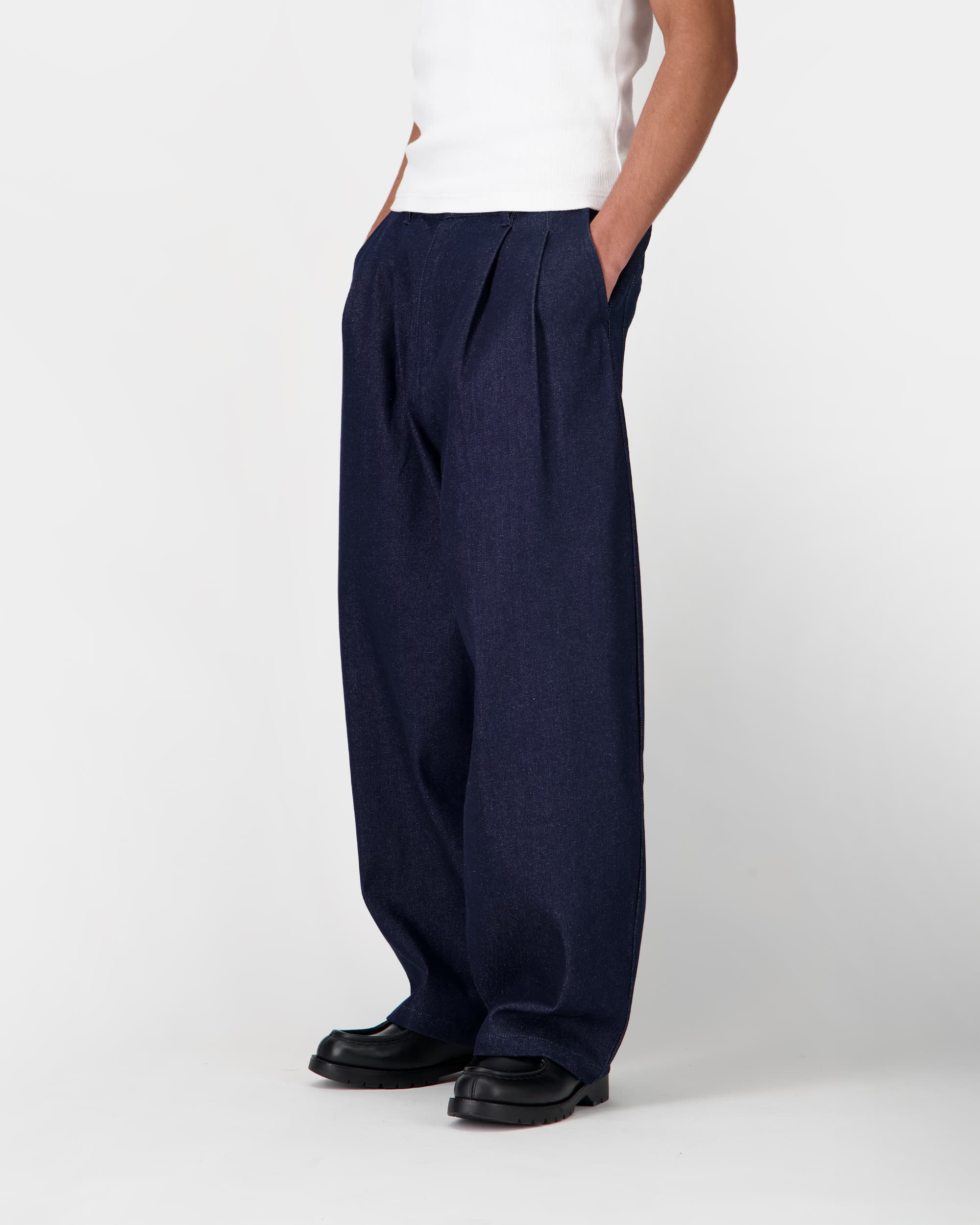 JEAN PLEATED ONIGIRI - INDIGO