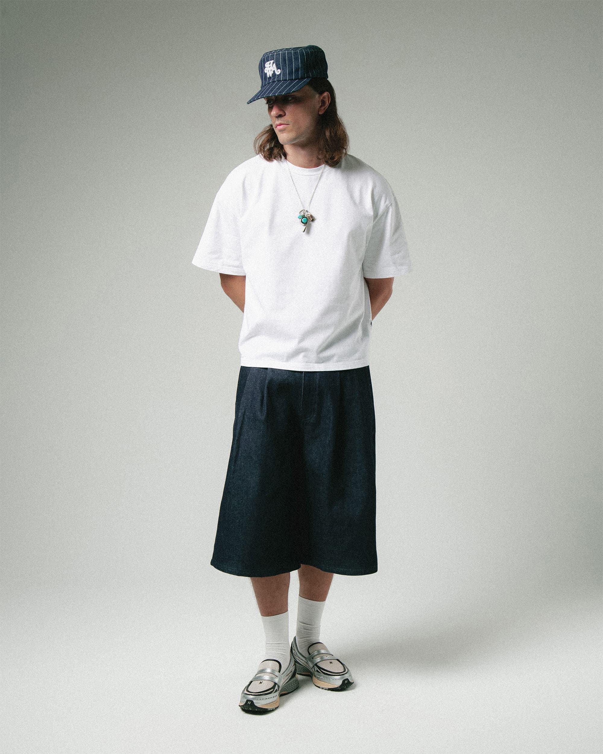 Jorts Pleated Onigiri - Raw Indigo