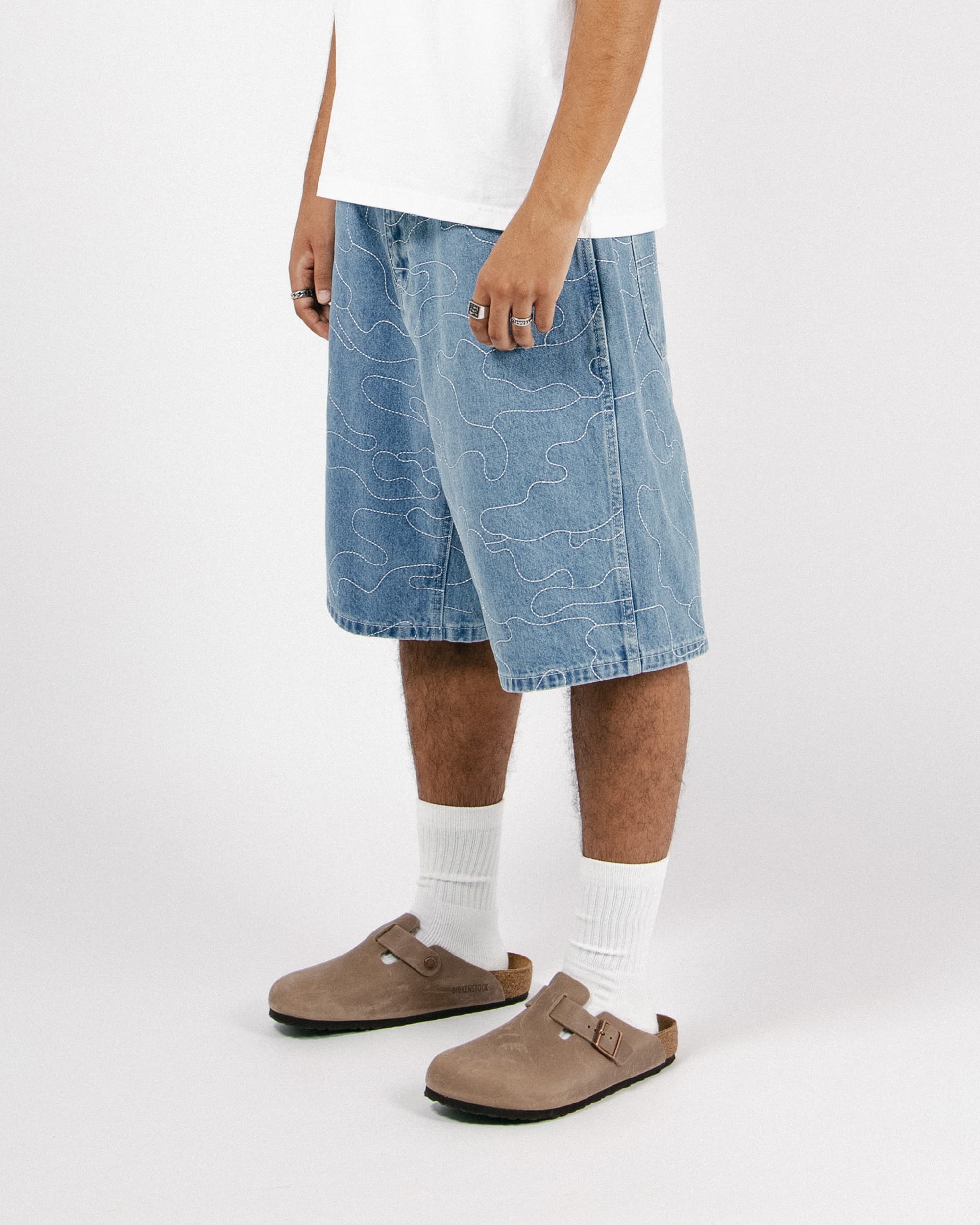 JORTS CAMO - Washed Indigo