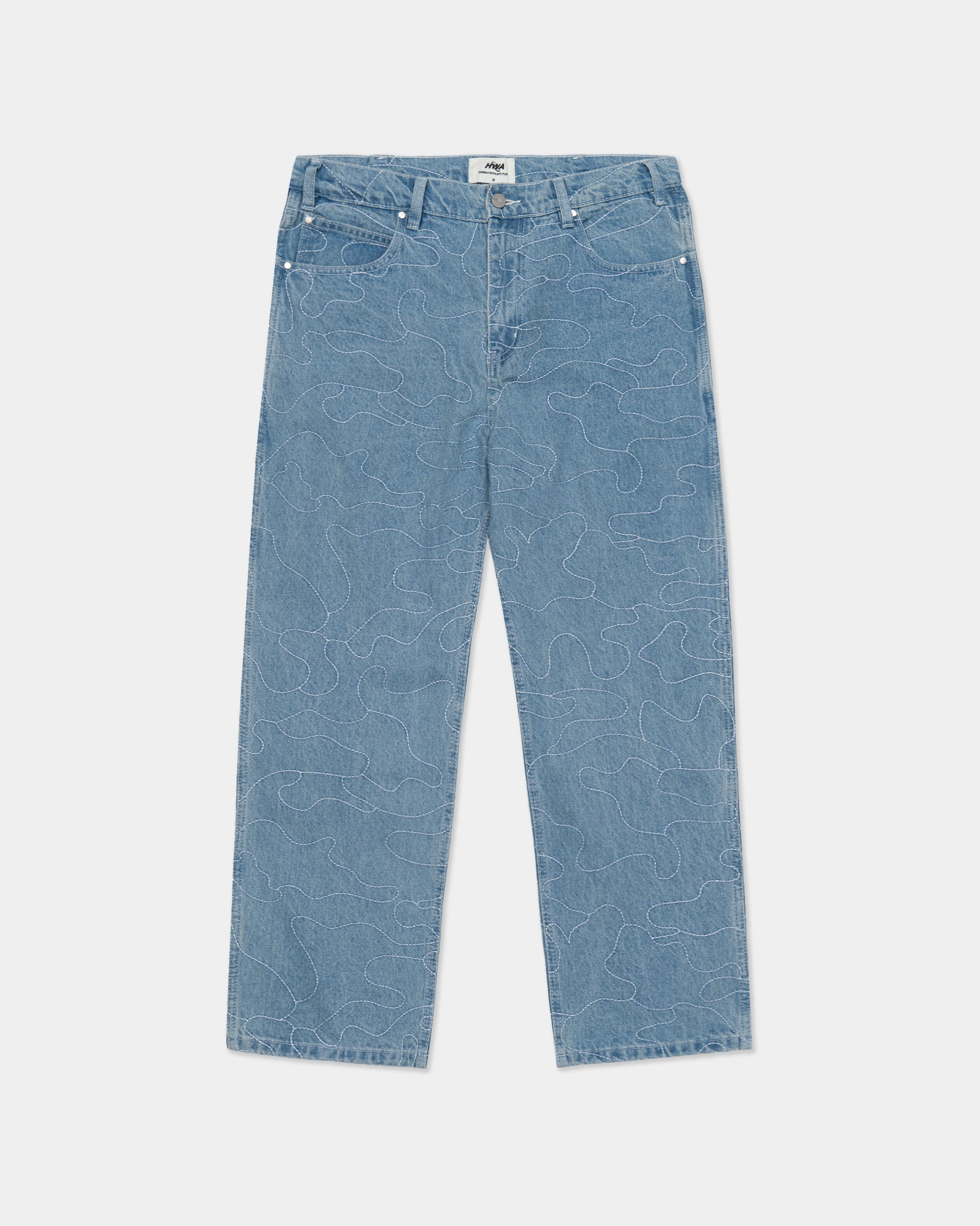 CAMO BAGGY DENIM - WASHED INDIGO