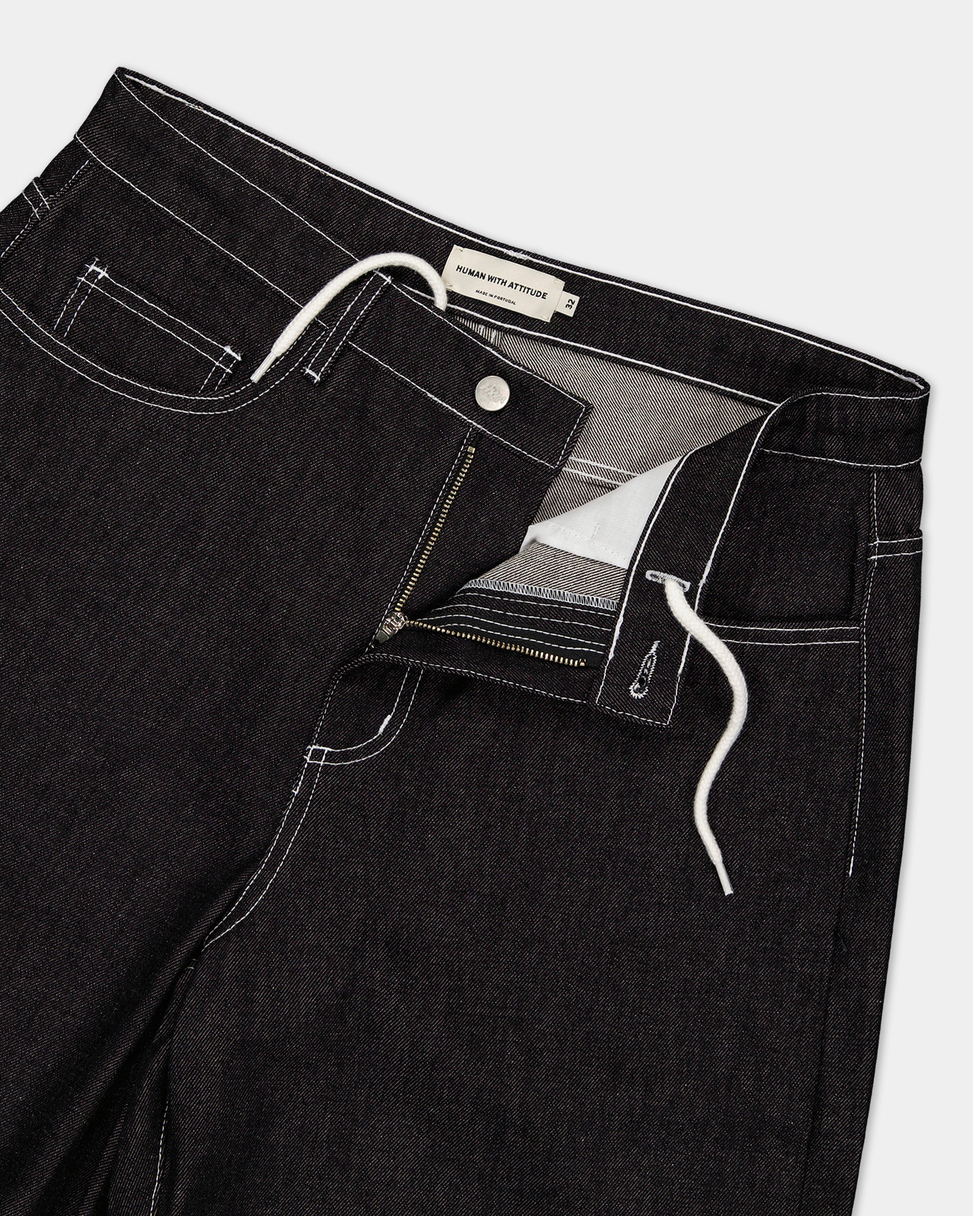 CARTER BAGGY RAW DENIM - BLACK