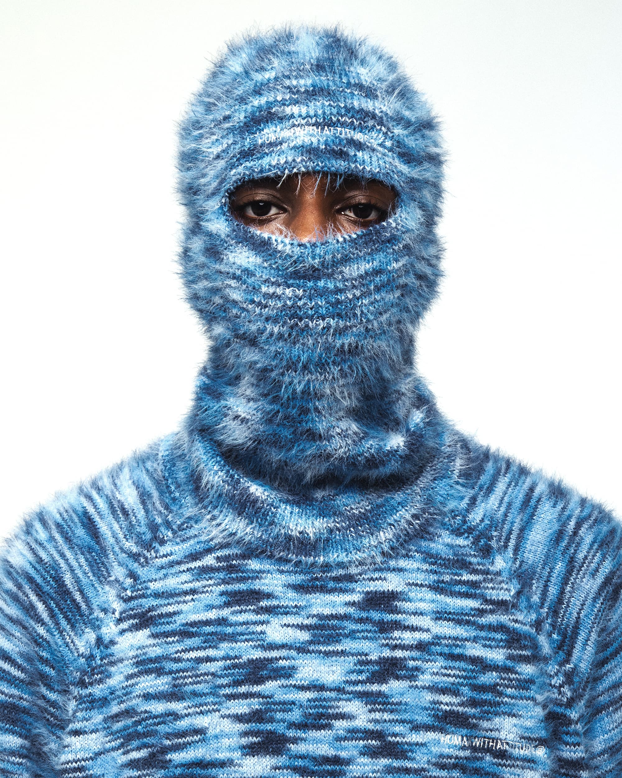 Digital fuzzy balaclava- Ocean