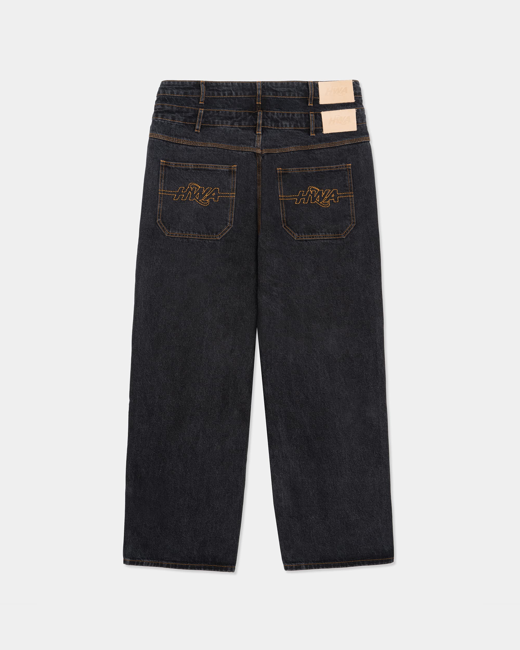 Double Belt Denim - Black