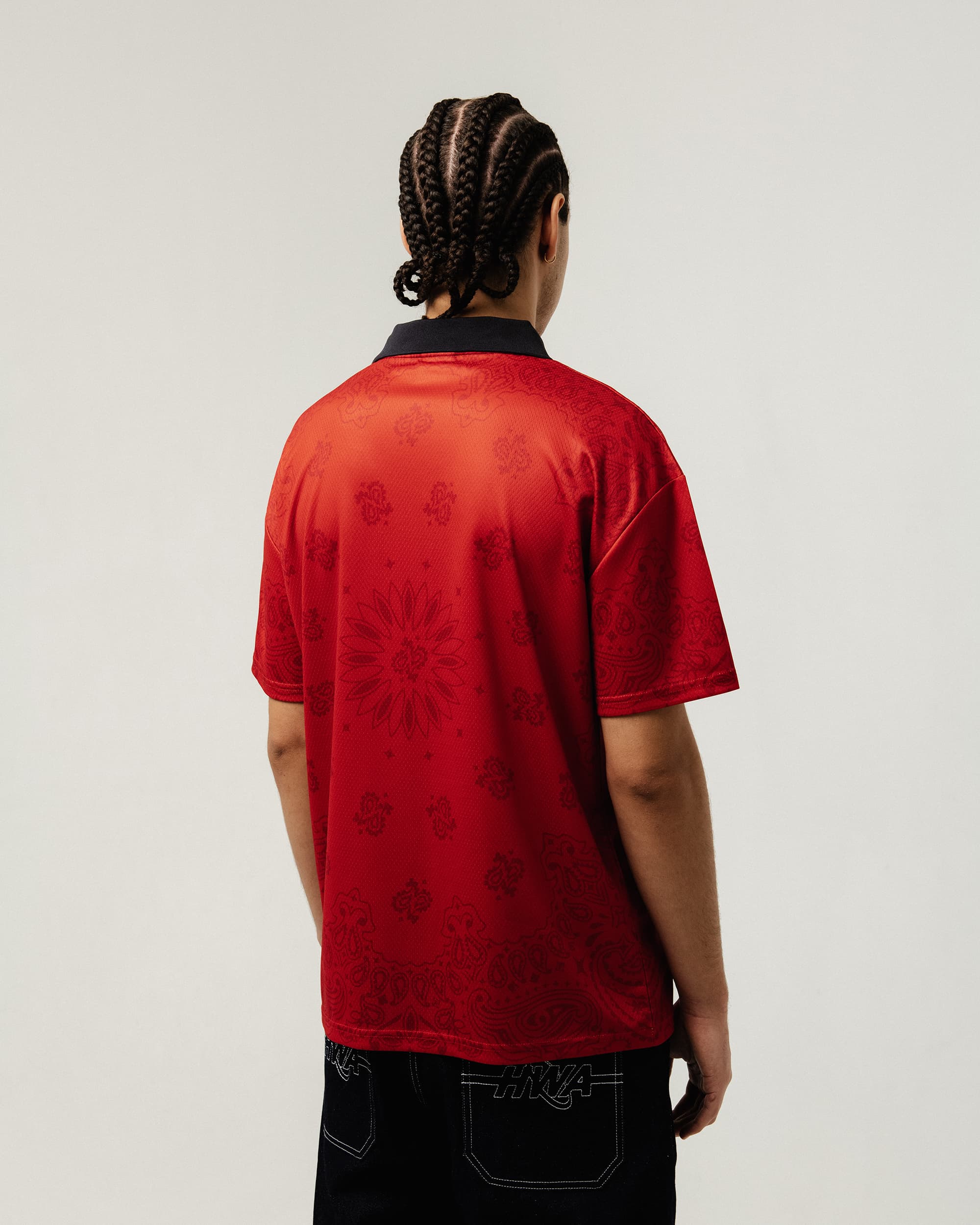 Paisley Soccer Tee - Red