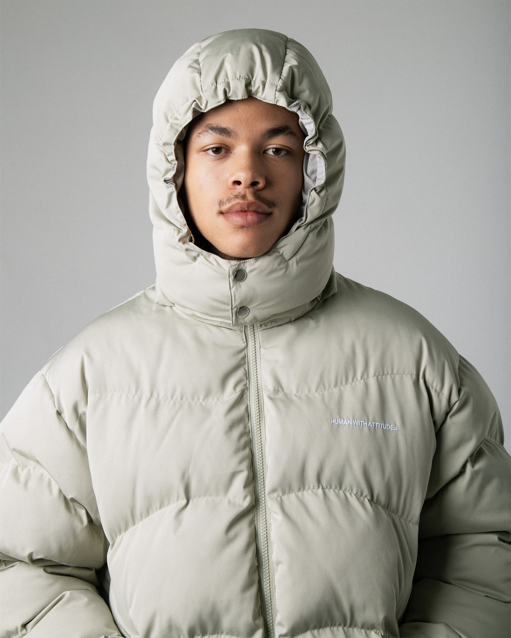 Wave Reversible Down Jacket - Greige