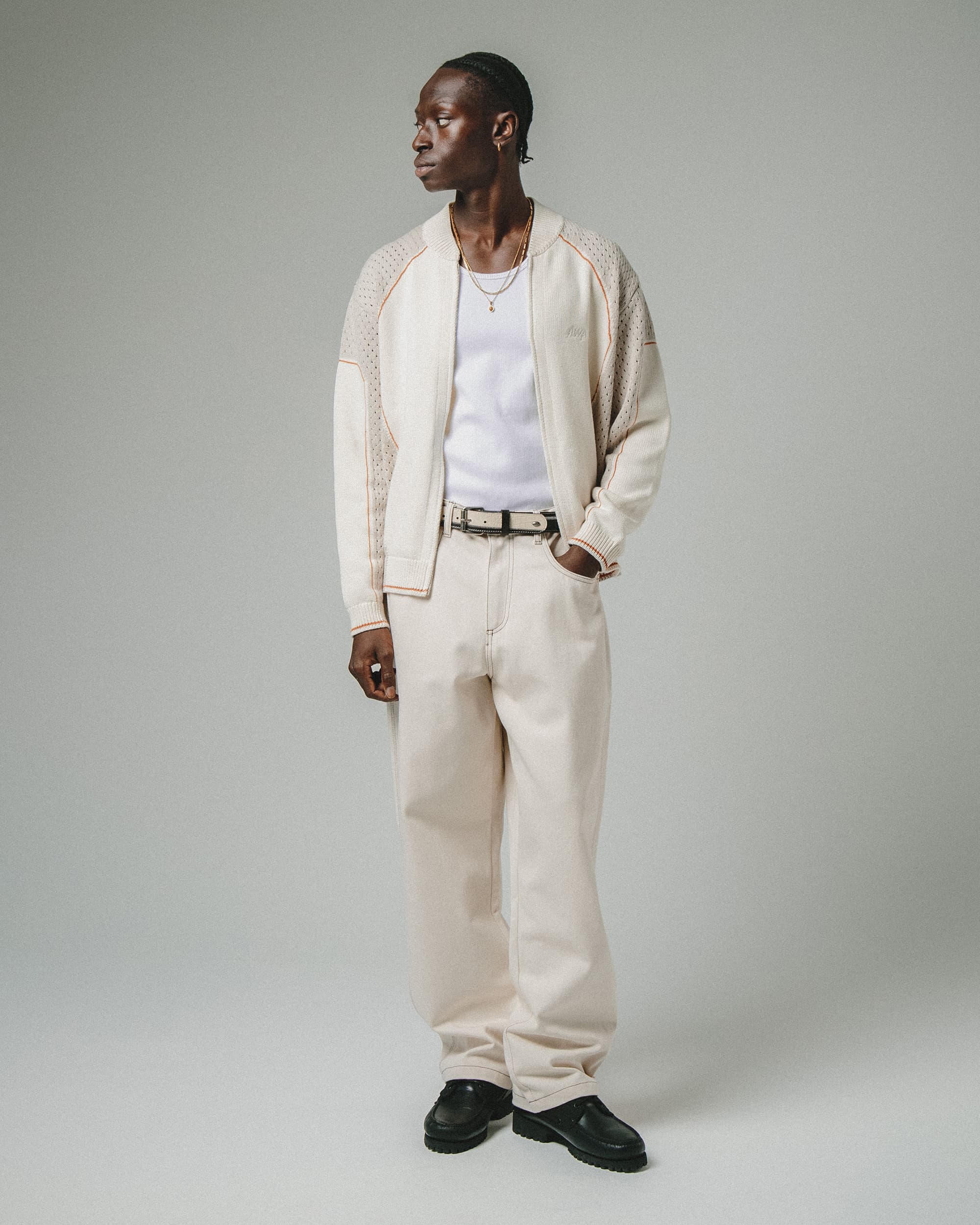 Gilet Zippé Heritage - Off white