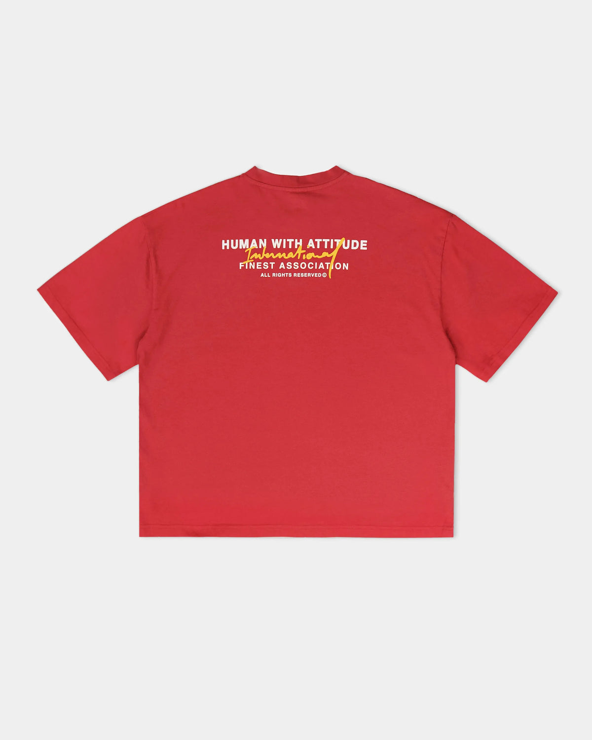T-shirt Script International - Rouge - Human With Attitude - vue 2