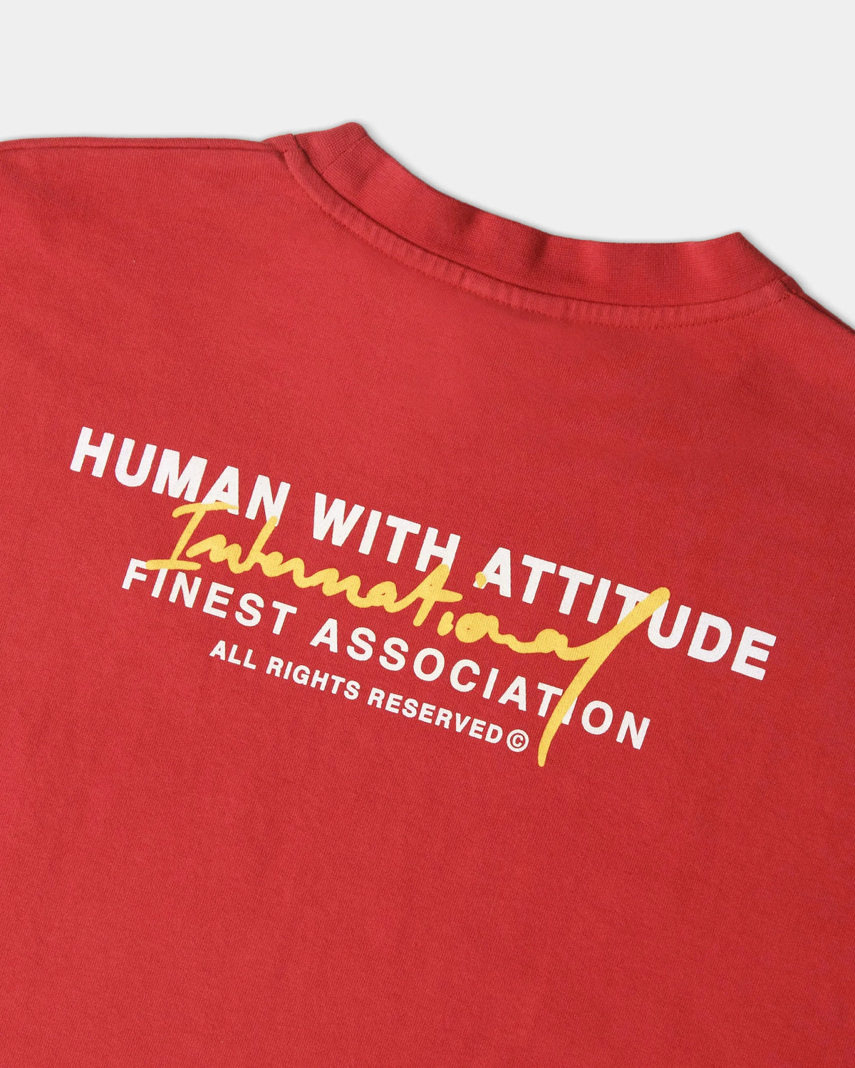 T-shirt Script International - Rouge - Human With Attitude - vue 4