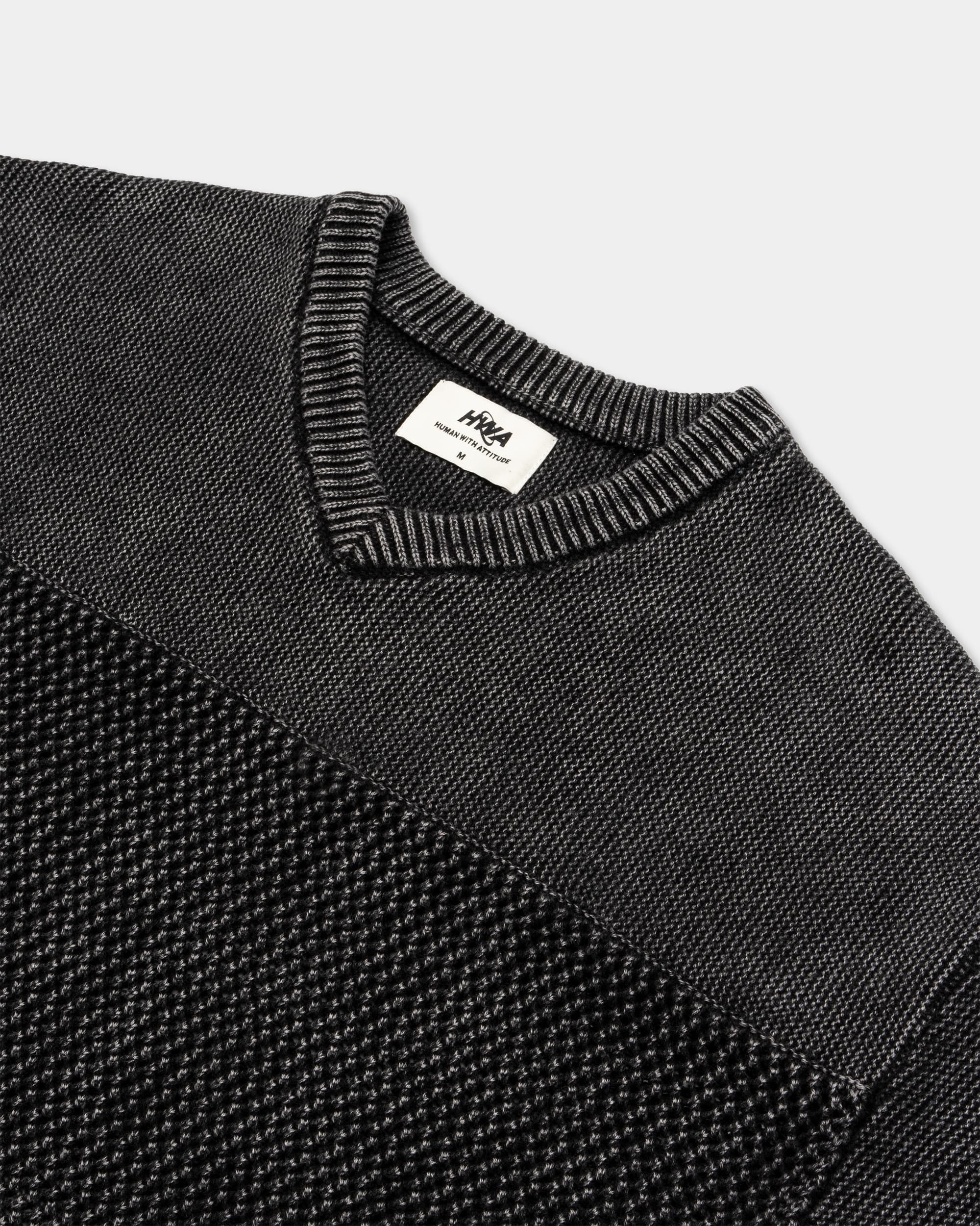 Washed Jersey Sweater - Black