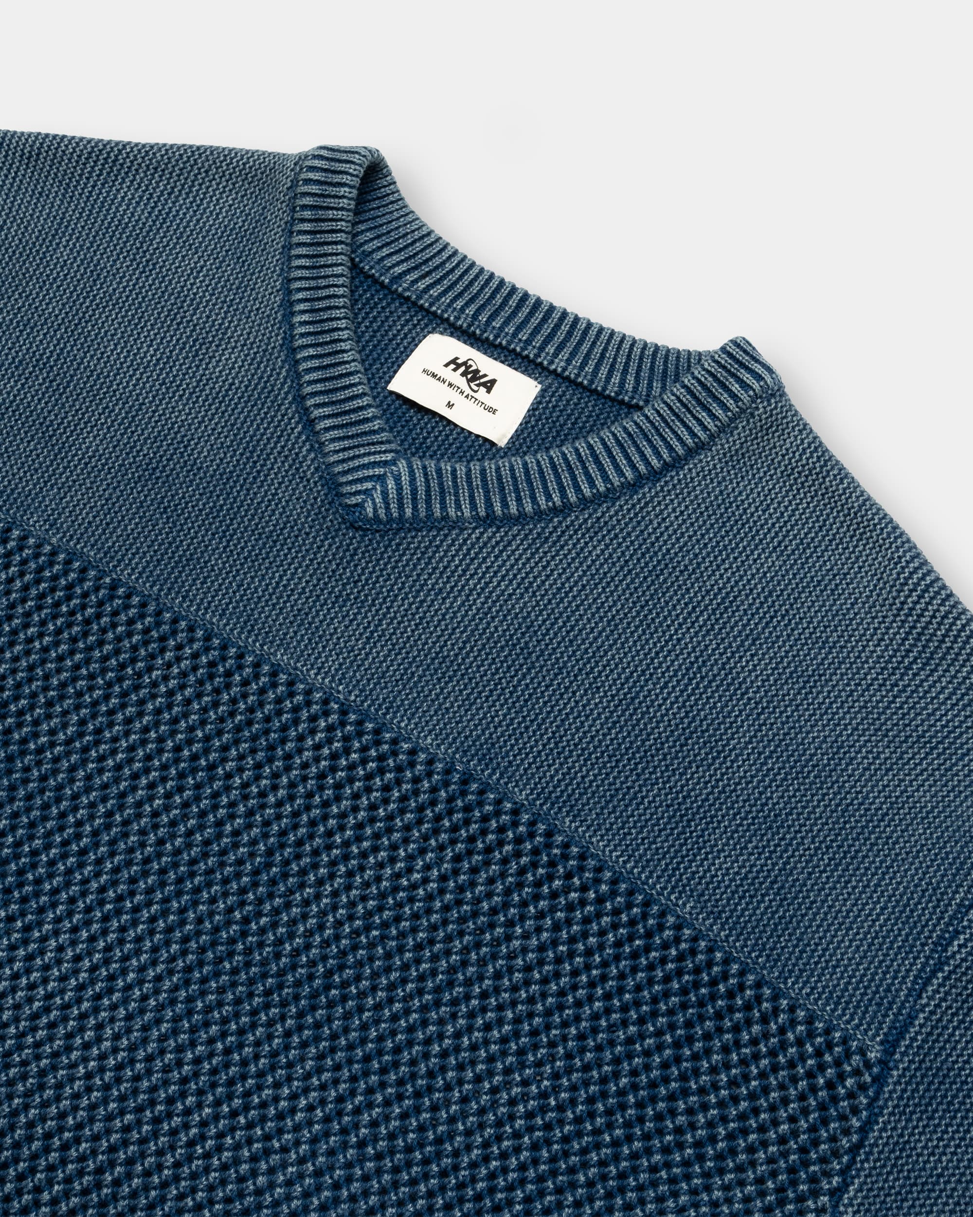 Pullover aus gewaschenem Jersey – Blau