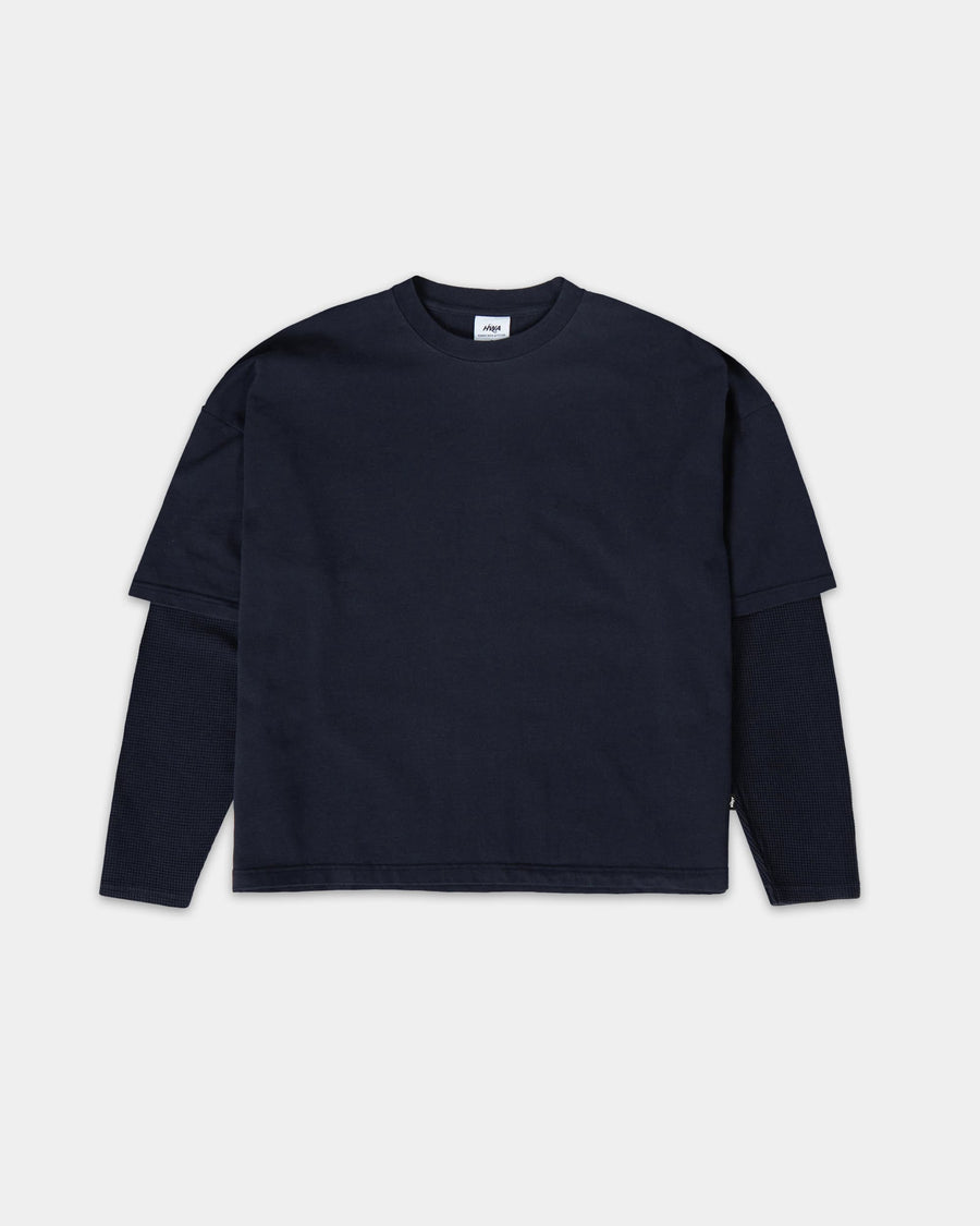 T-shirt manches longues Layer - Bleu Marine