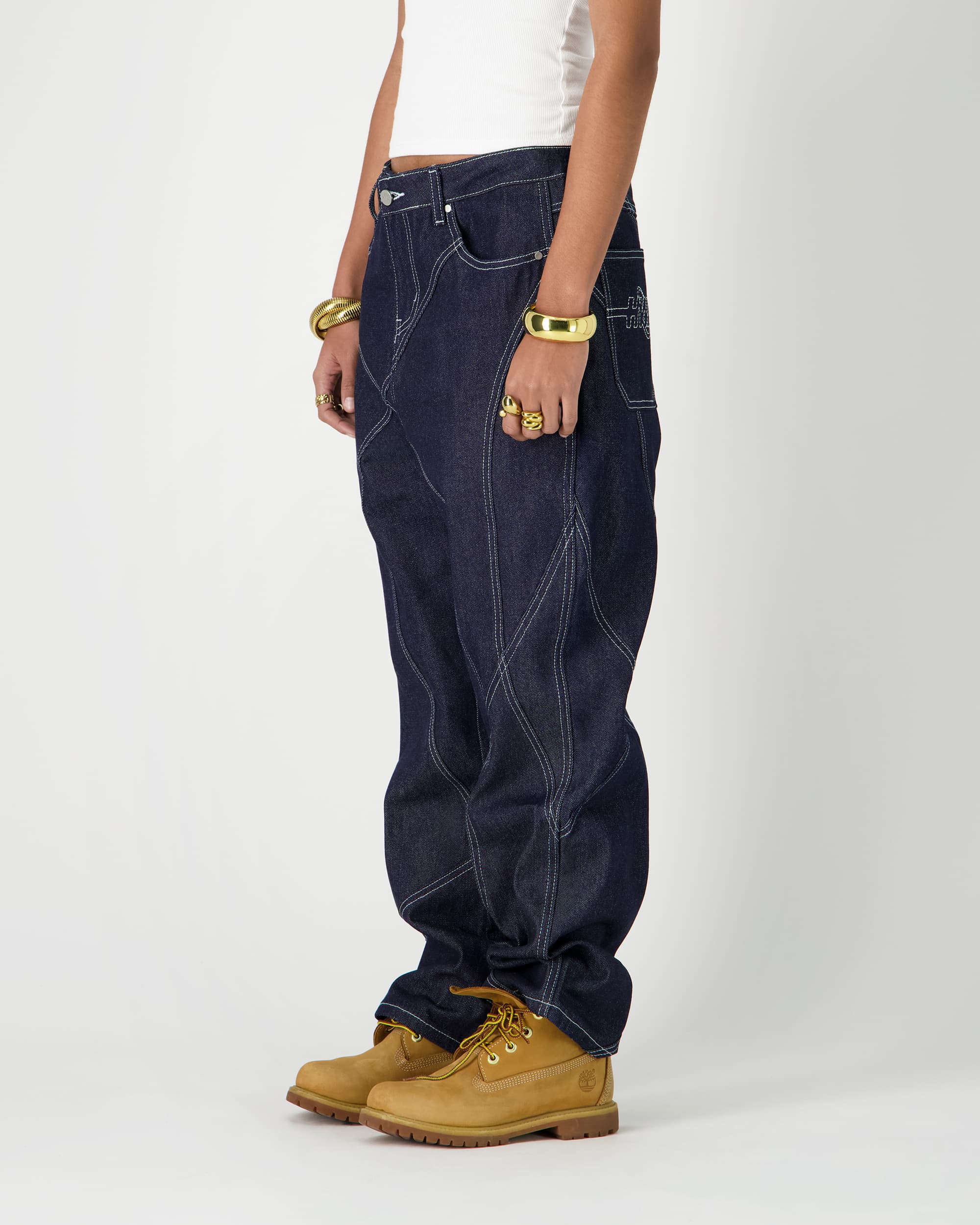 MIRROR BAGGY DENIM - RAW