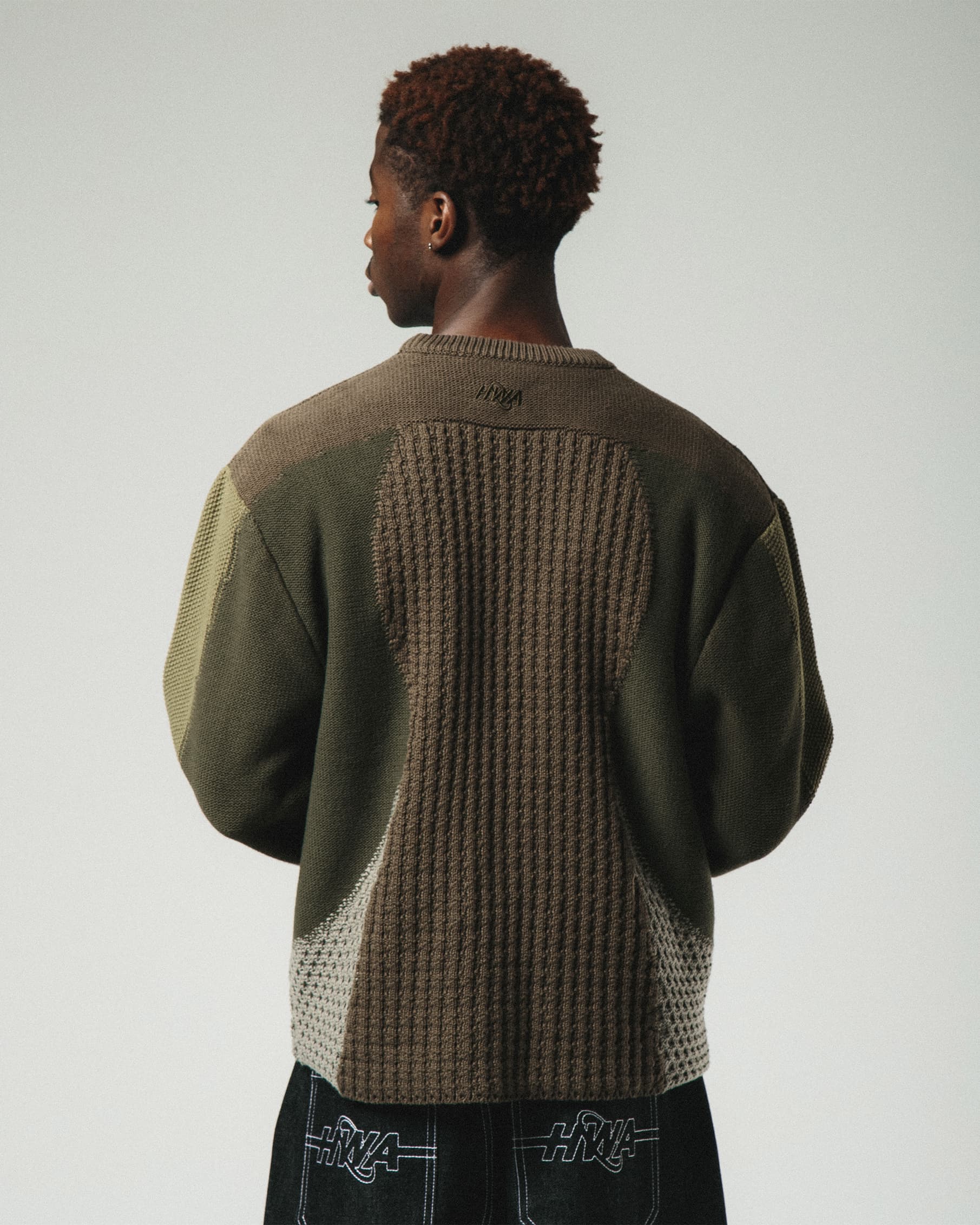 MOSAIKPULLOVER - KHAKI