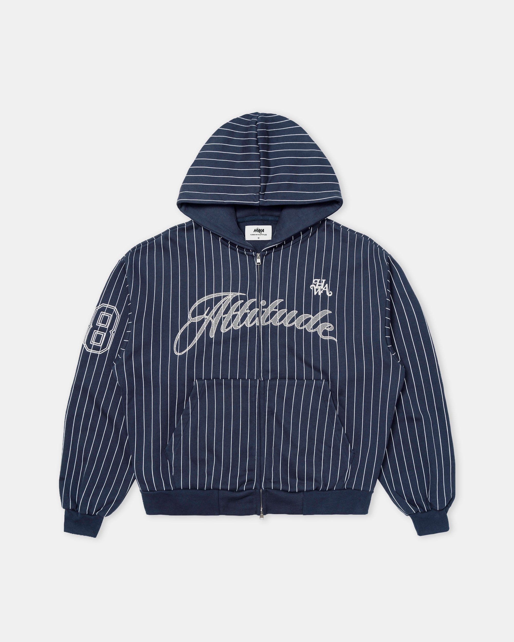 Sweat zippé à capuche Baseball - Bleu