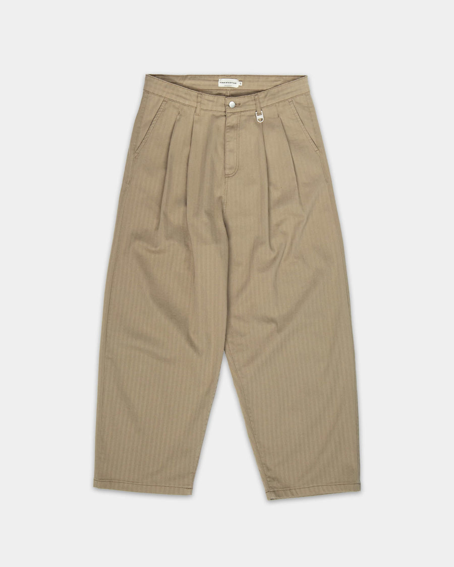 Pantalon Pleated Onigiri Herringbone