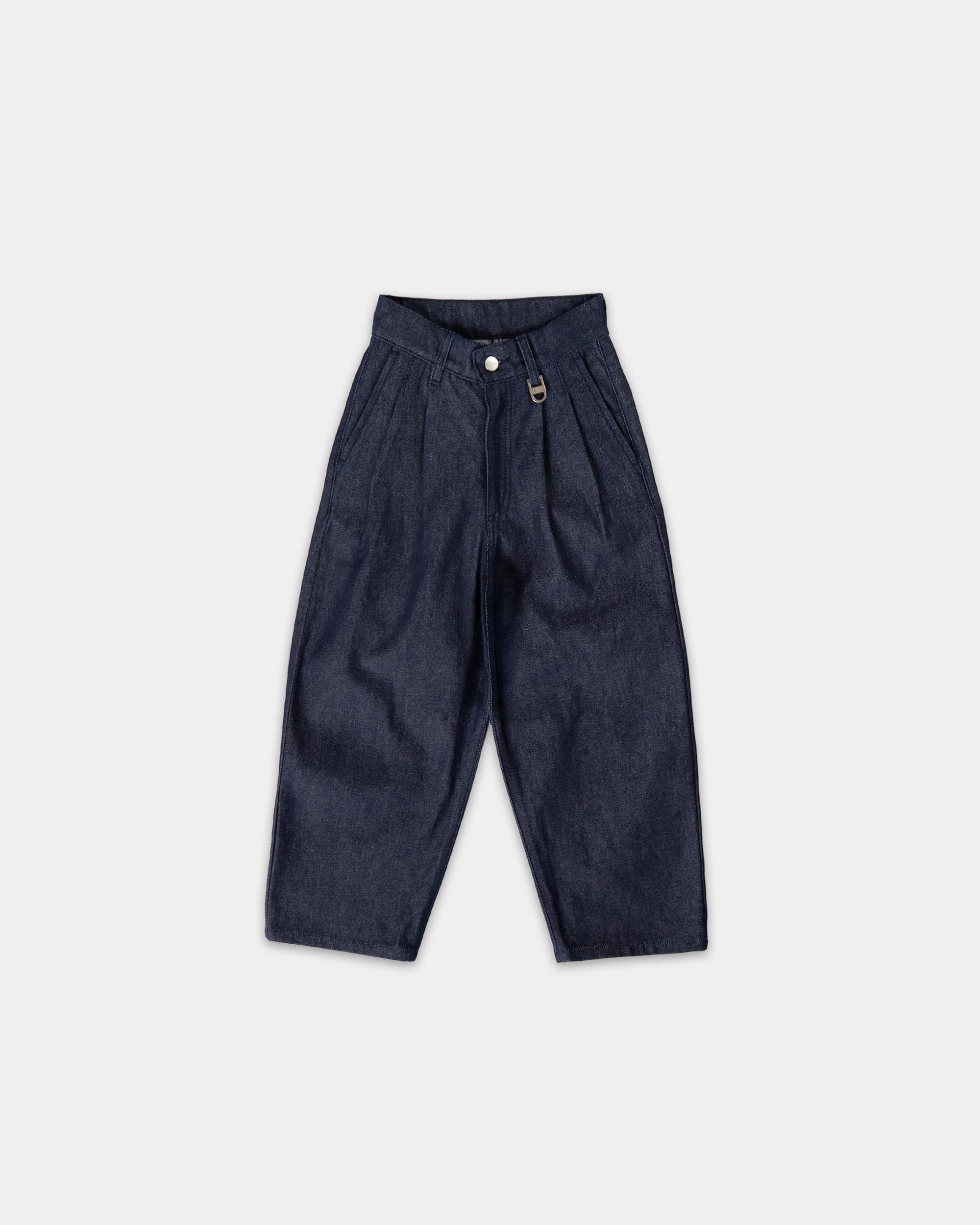 Jean Pleated Onigiri Kid - Indigo