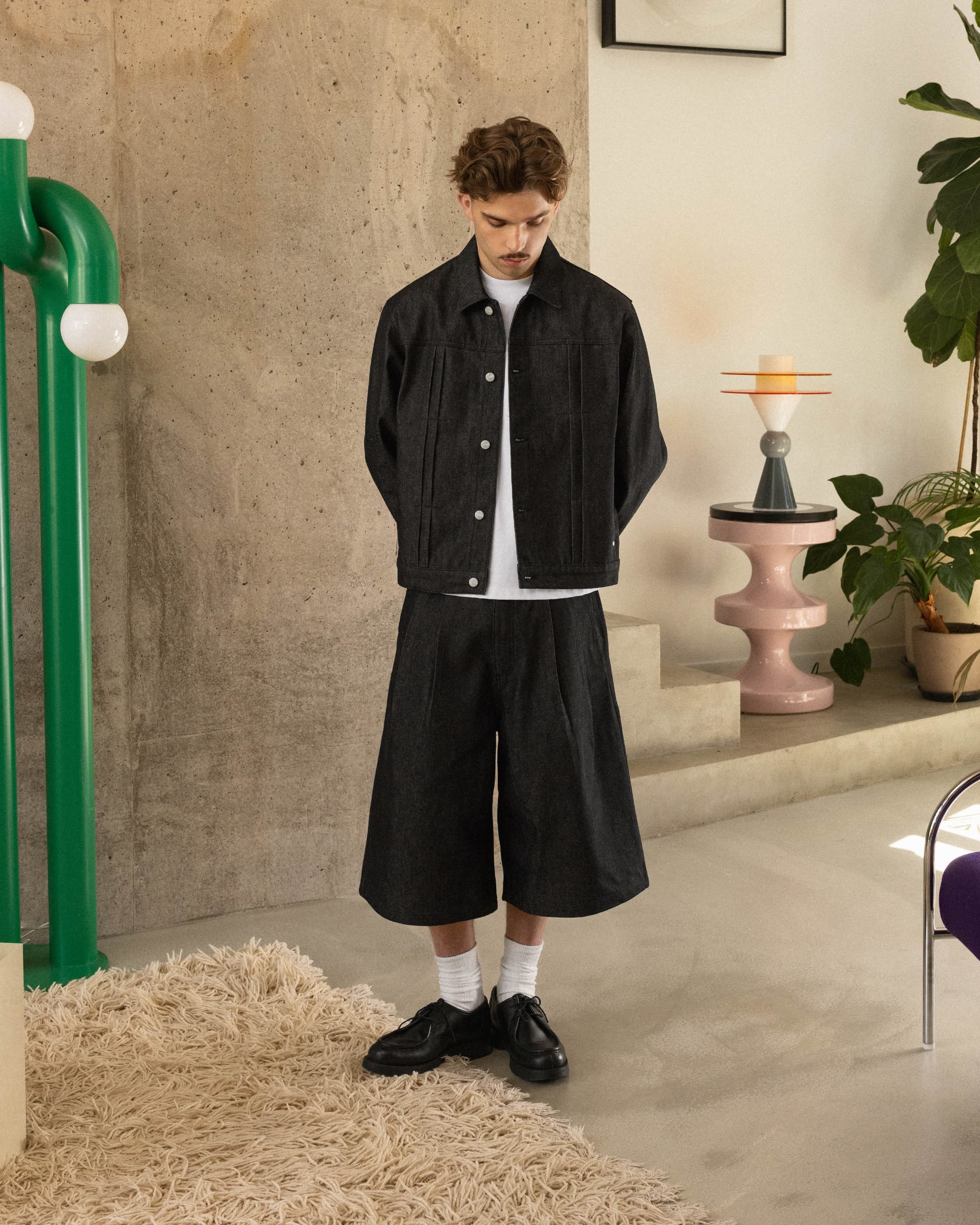 Veste en Jean Onigiri - Brut Noir