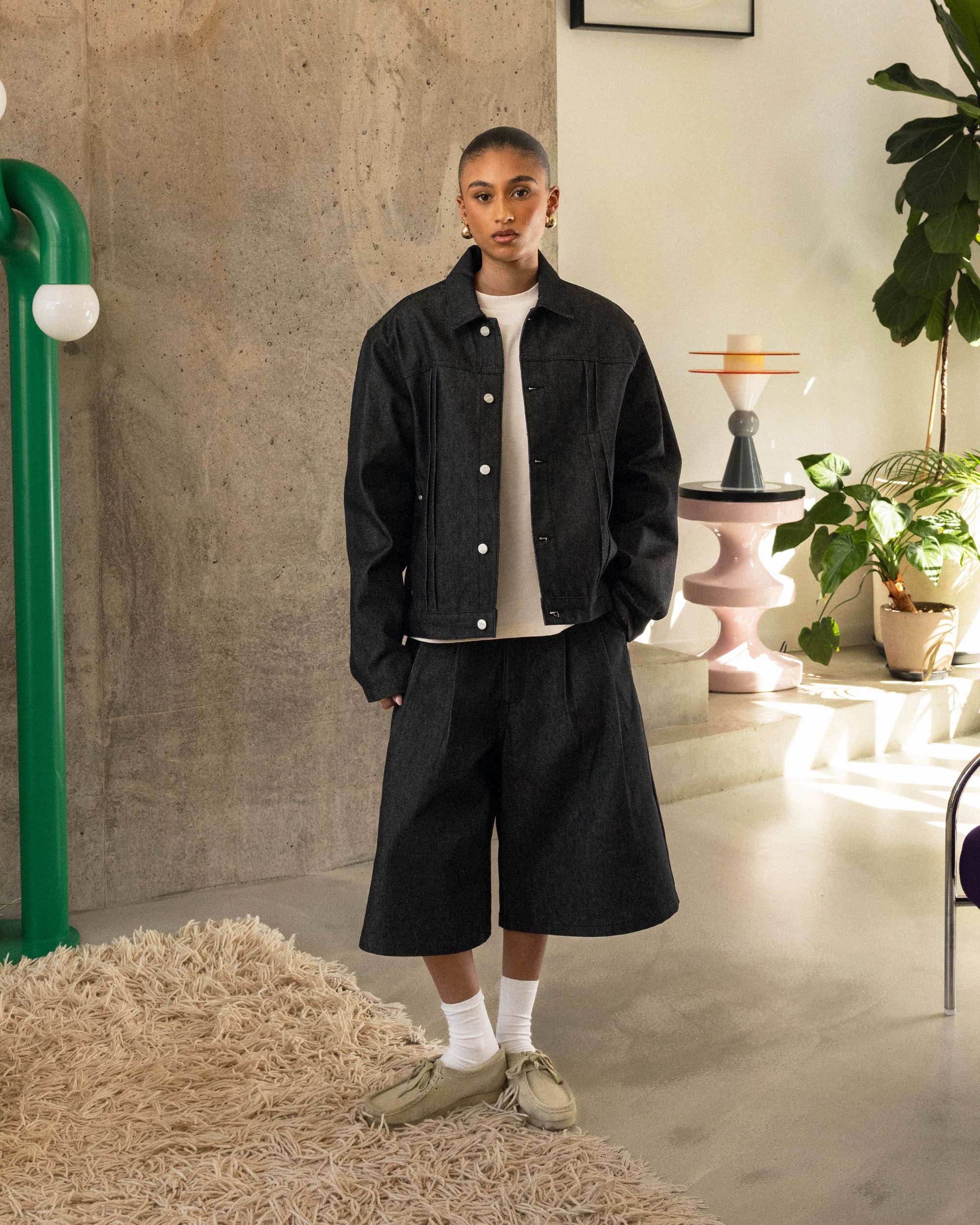 Veste en Jean Onigiri - Brut Noir