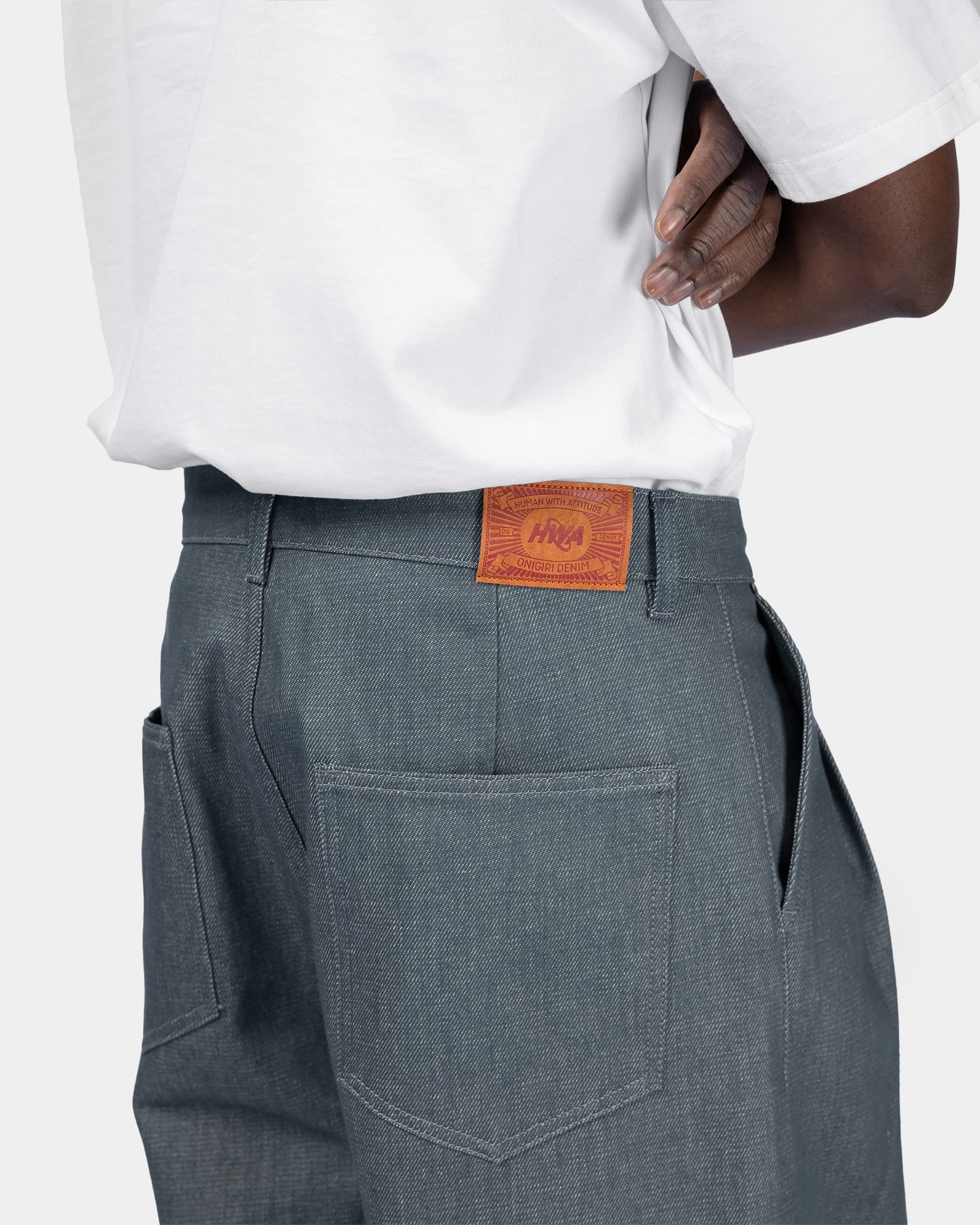 Jean Pleated Onigiri - Ice Grey