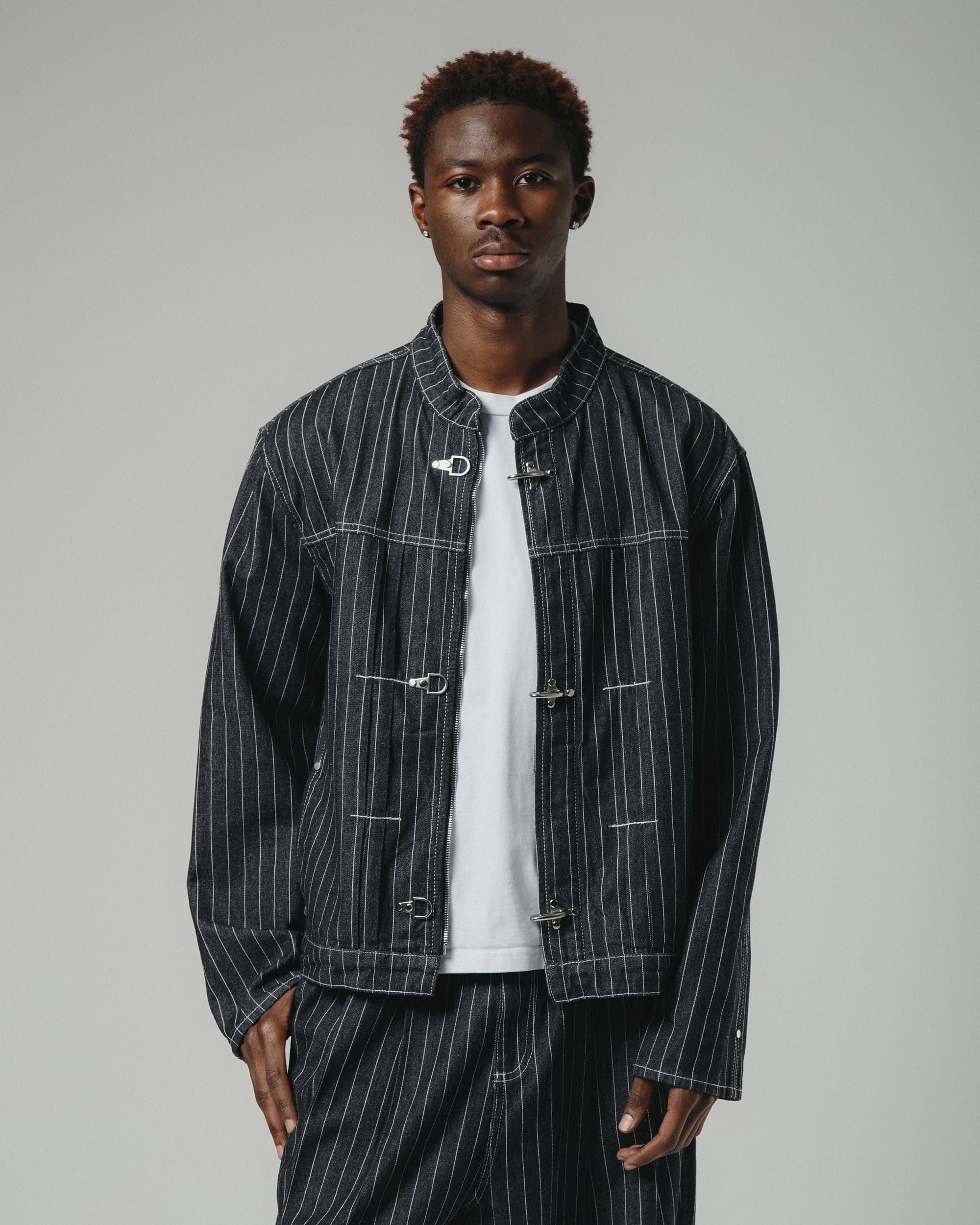VESTE EN JEAN ONIGIRI à Rayures - Brut