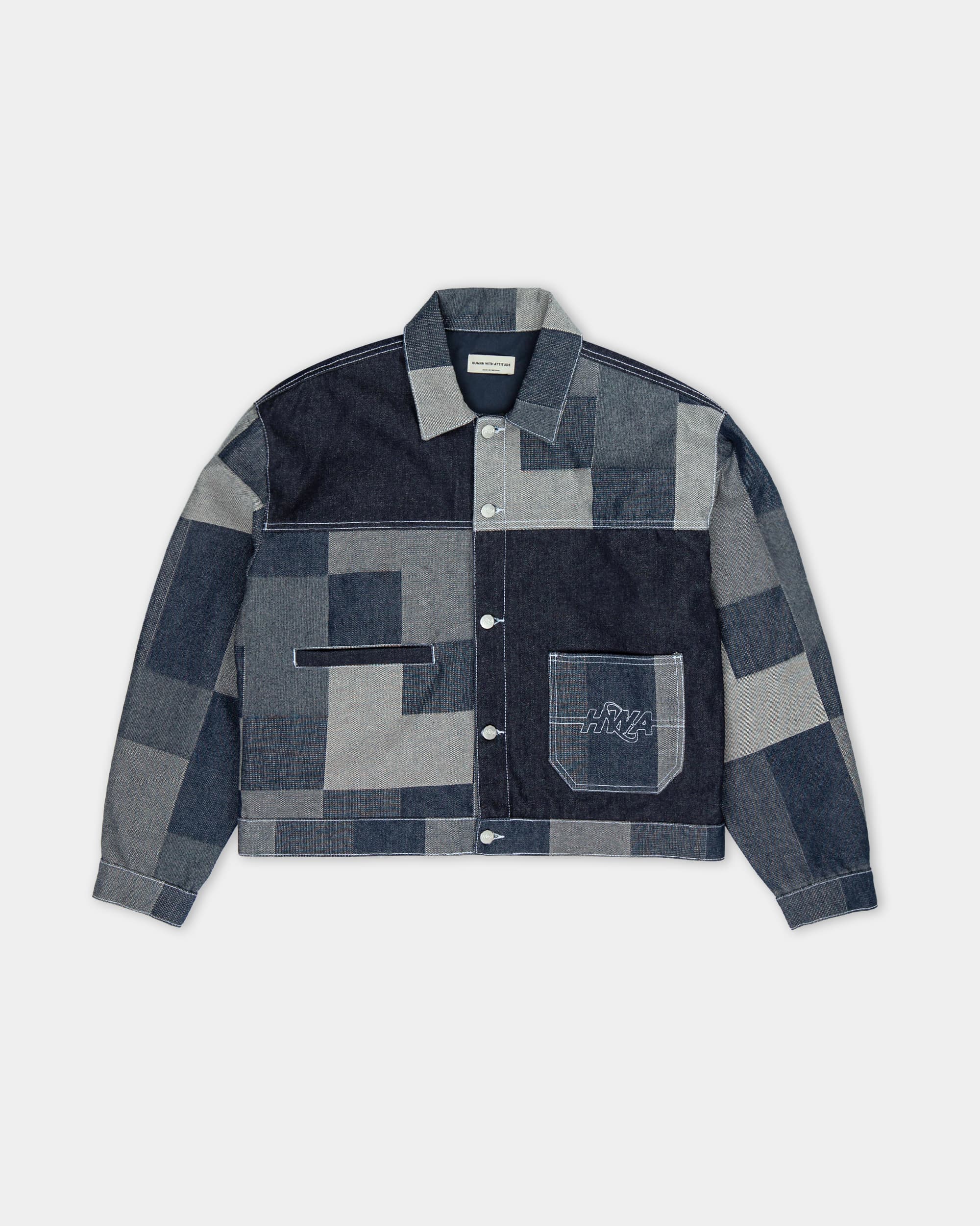 Veste en Jean Patchwork - Indigo