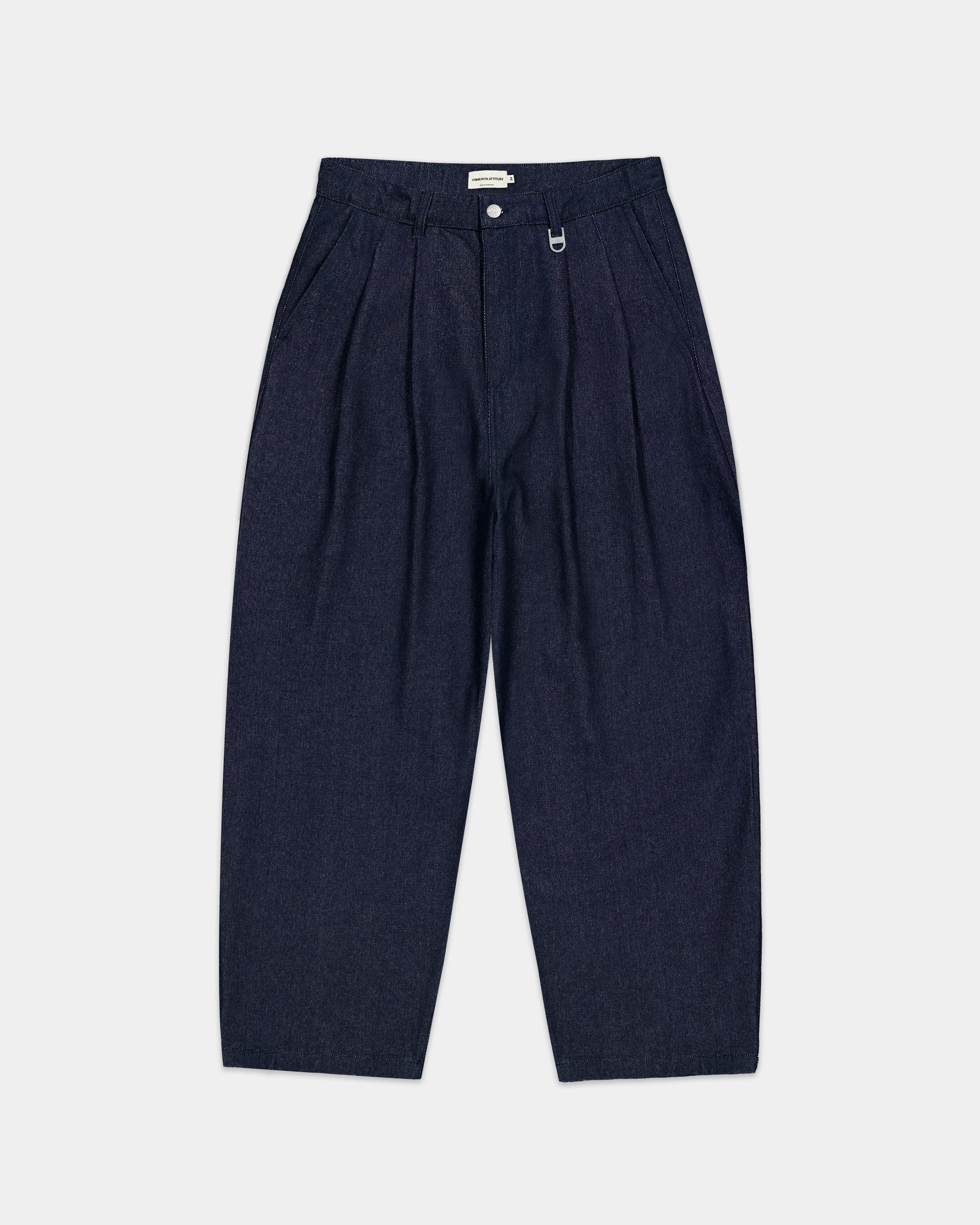 JEAN PLEATED ONIGIRI - INDIGO