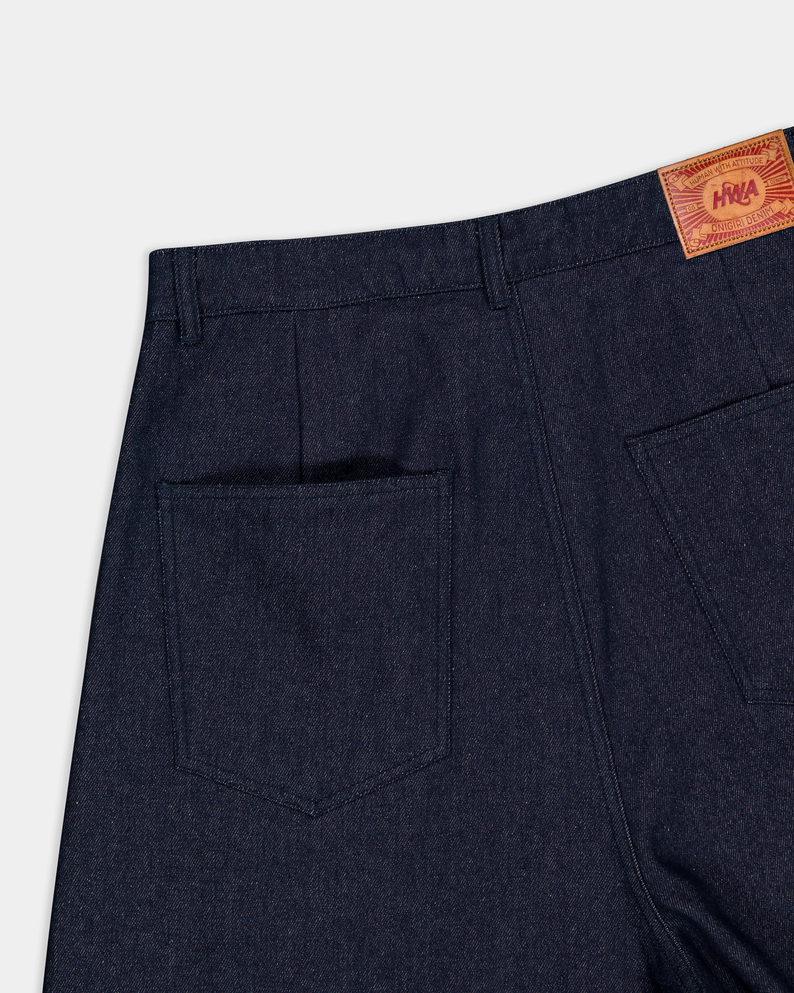 JEAN PLEATED ONIGIRI - INDIGO