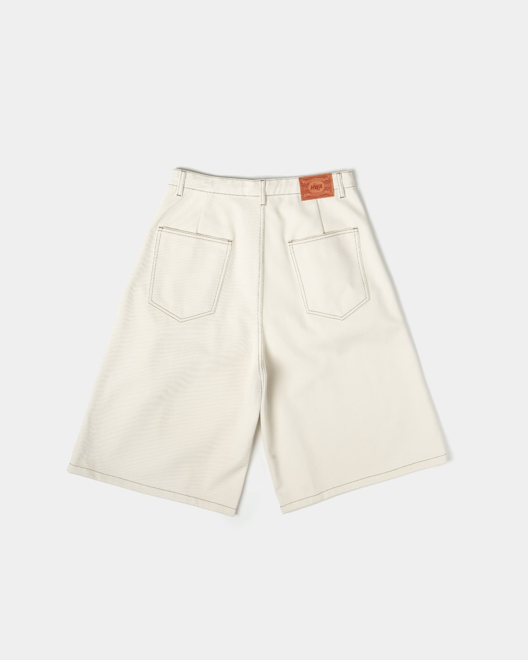 Plissierte Onigiri-Jeanshose - Off White