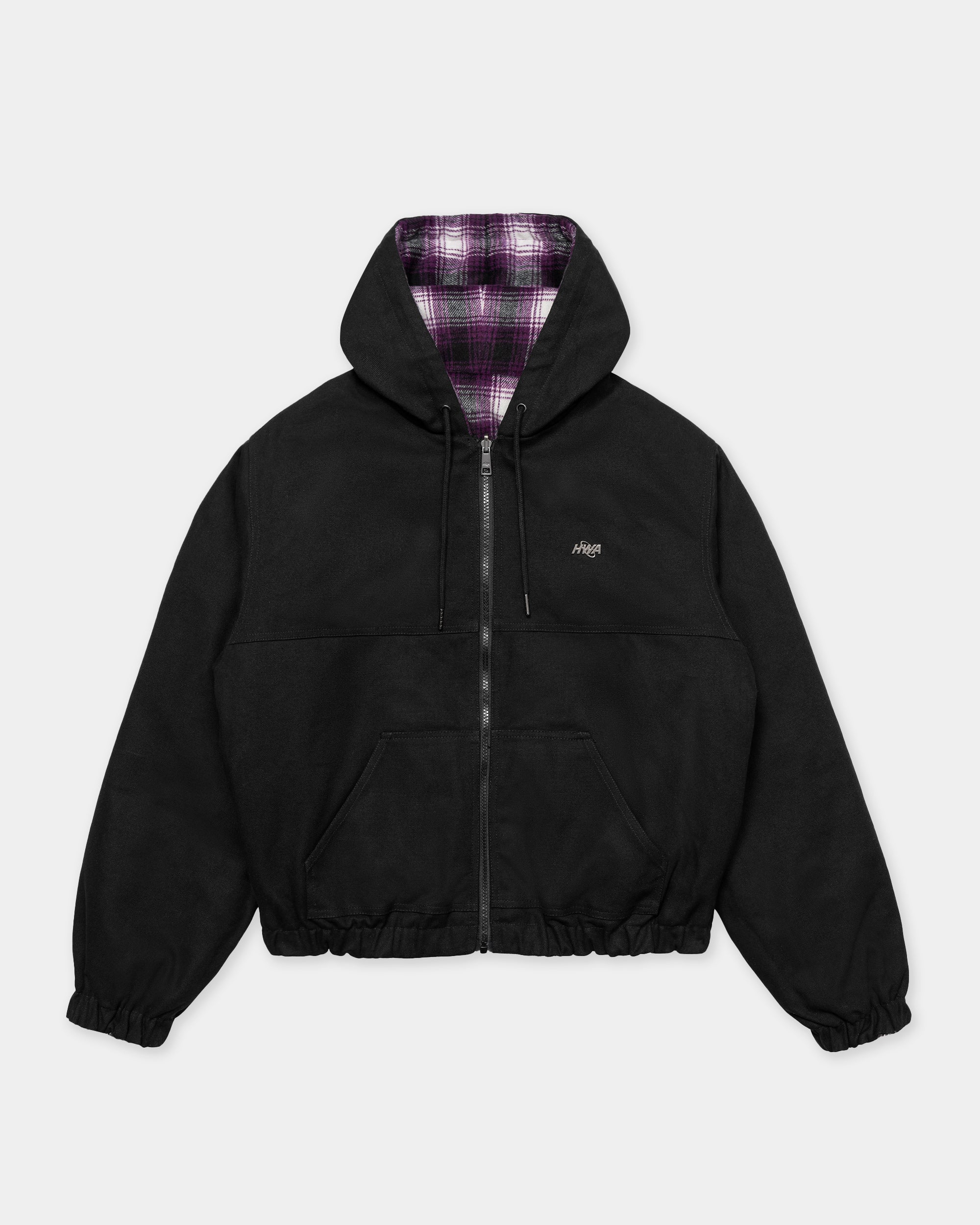 Blouson workwear à capuche réversible - Tartan