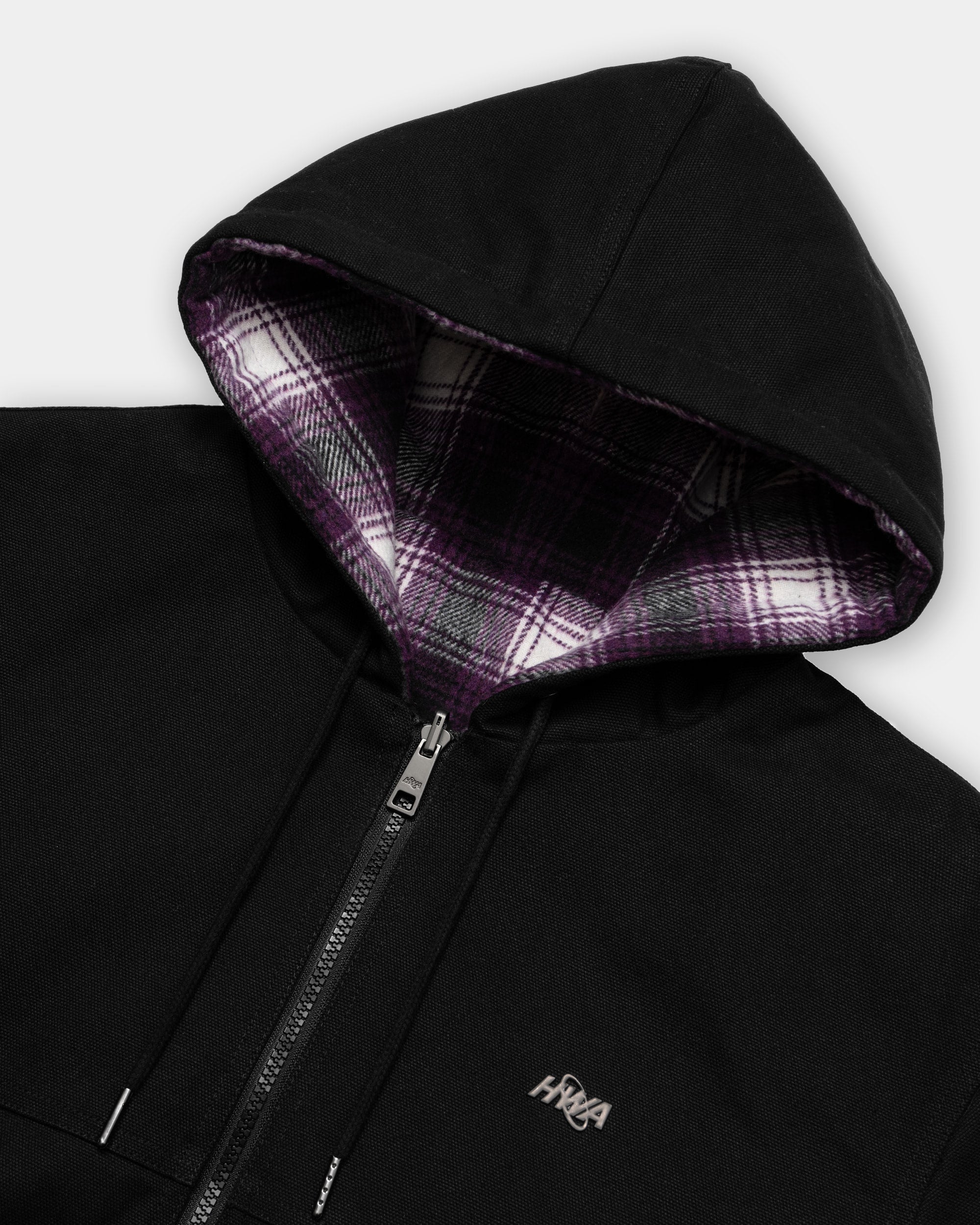 Blouson workwear à capuche réversible - Tartan