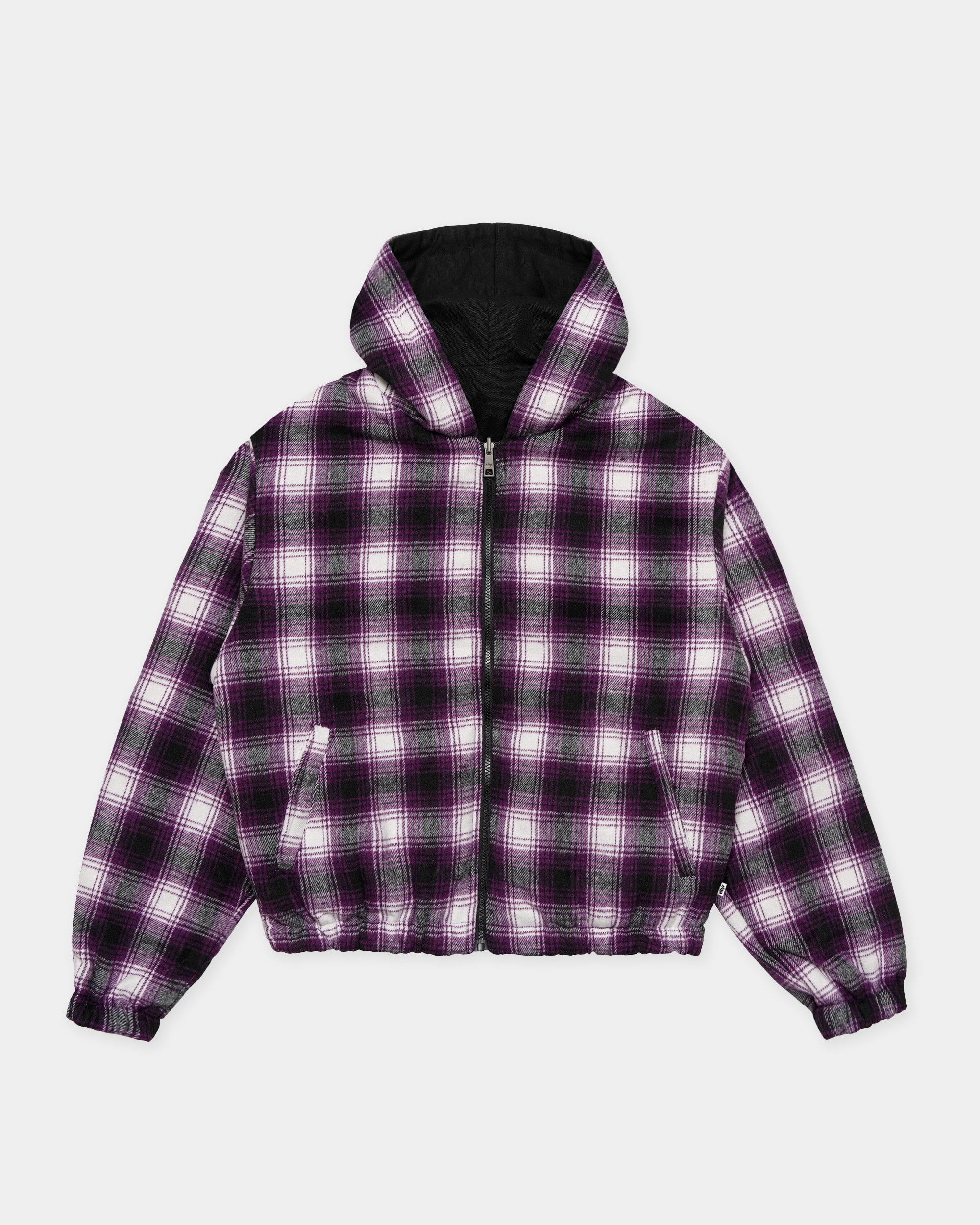 Blouson workwear à capuche réversible - Tartan