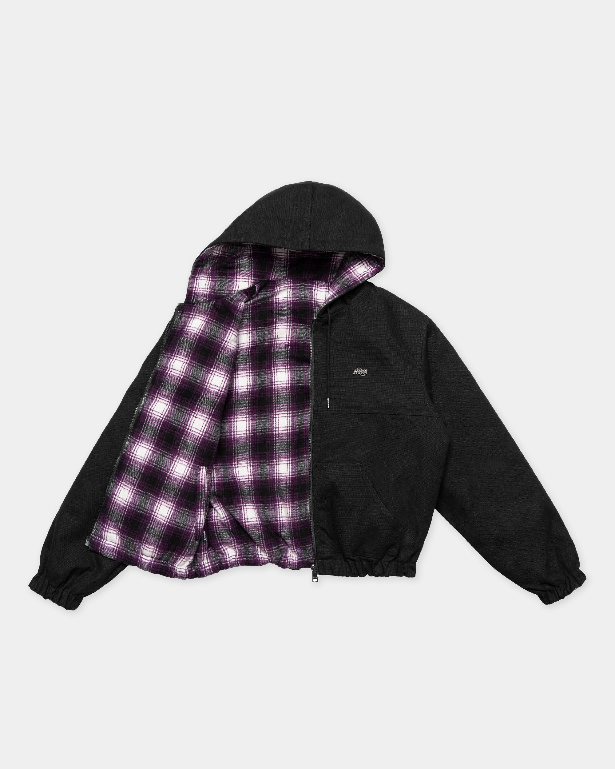 Blouson workwear à capuche réversible - Tartan