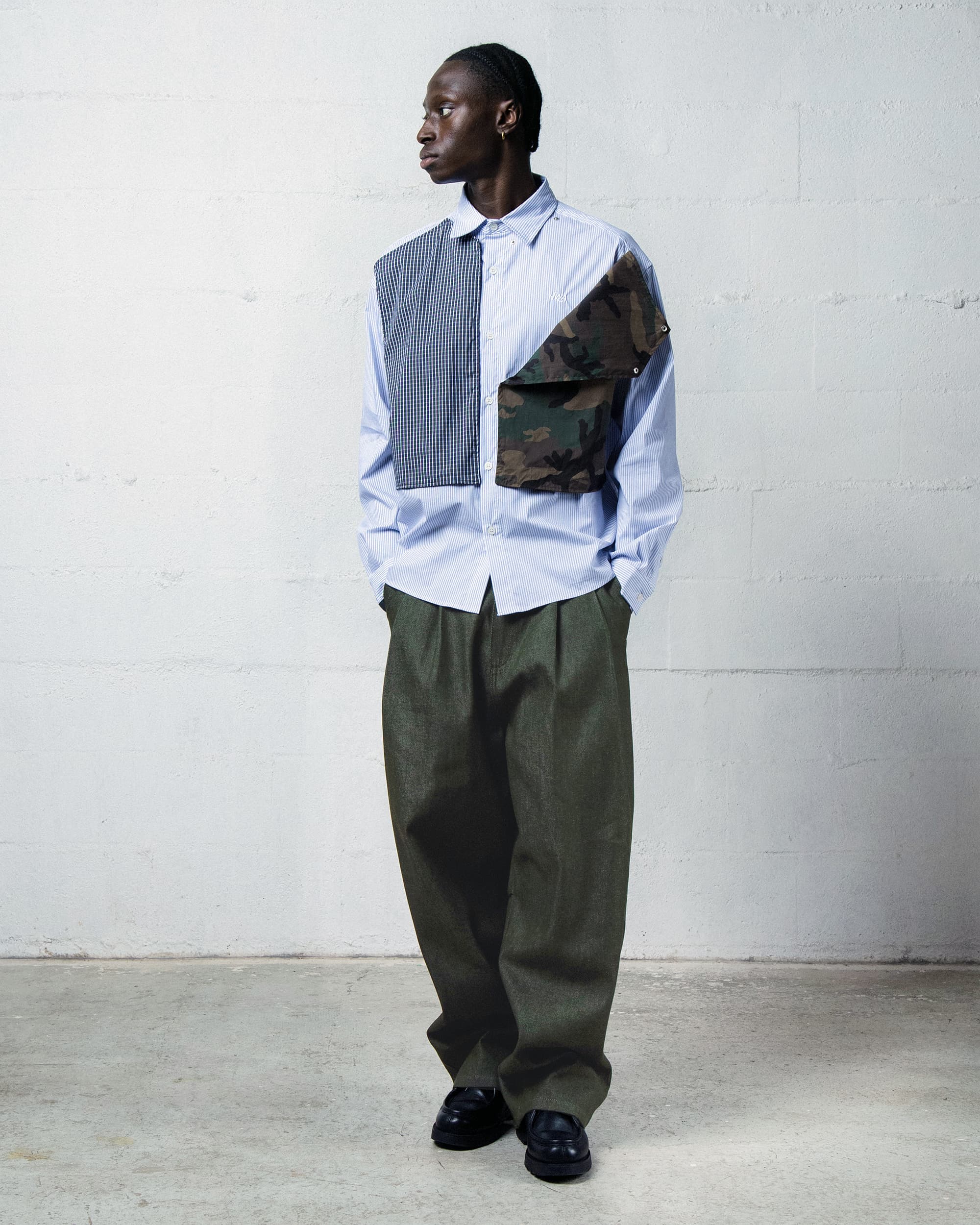 Removable Panel Shirt - Camo / Check