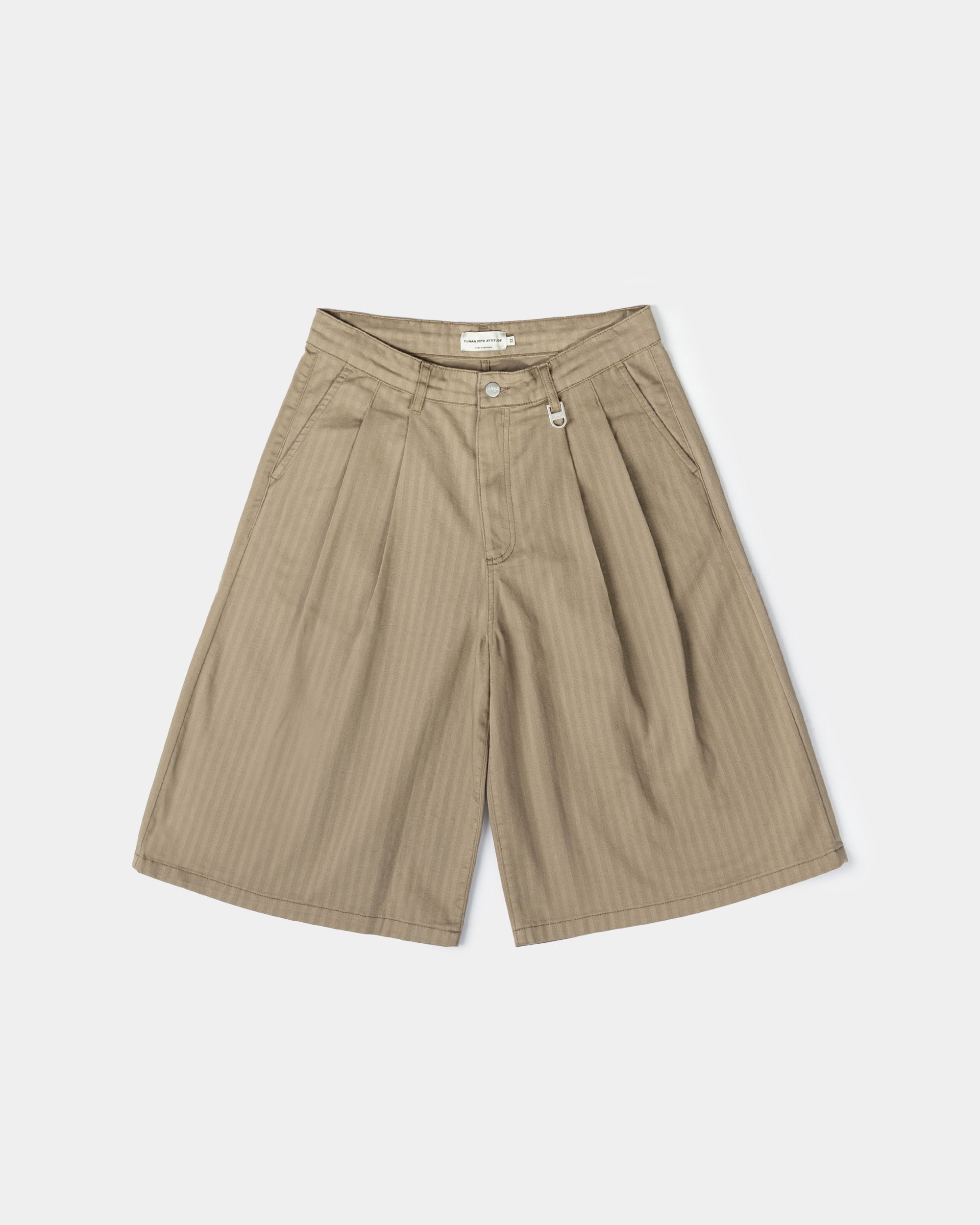 Short Pleated Onigiri - Beige