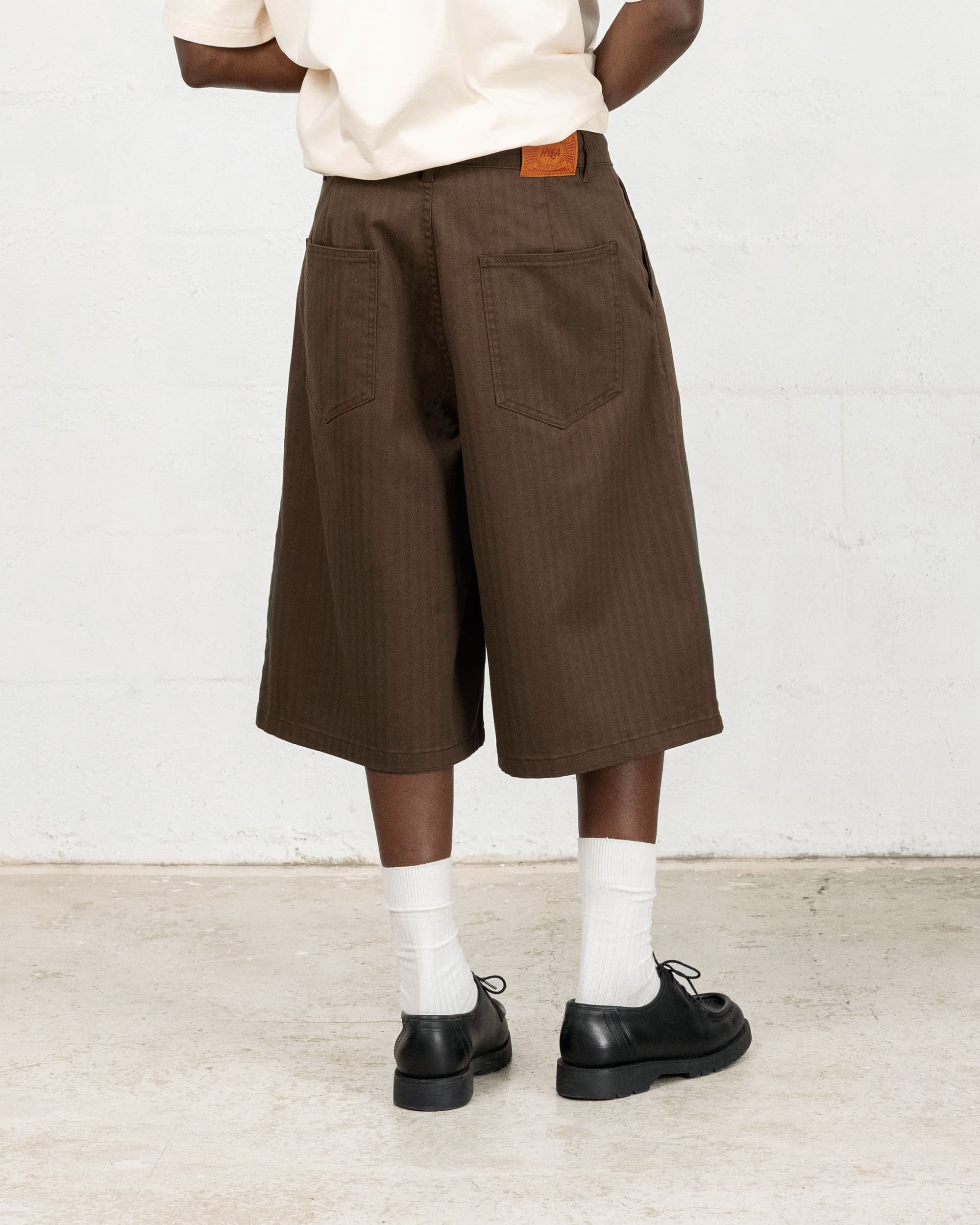 Short Pleated Onigiri - Marron
